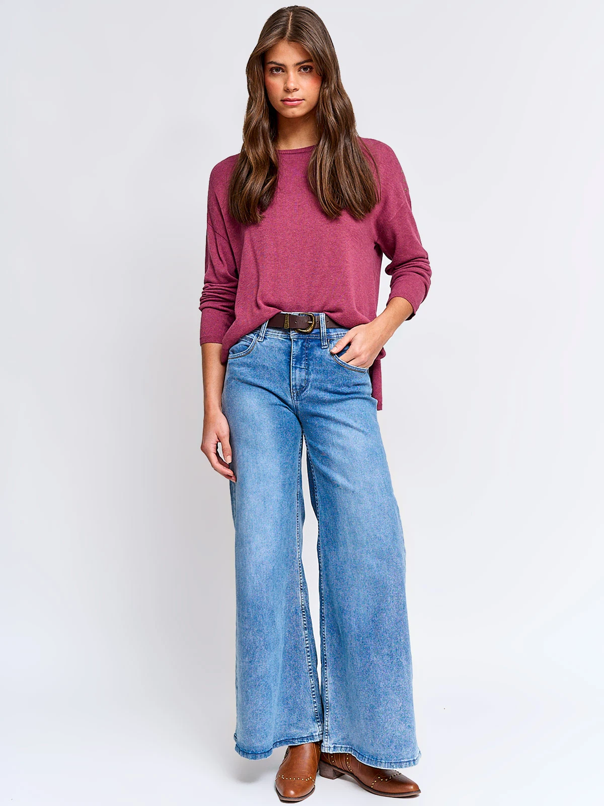SWEATER MUJER TATIENNE CUELLO REDONDO TACHAS - 4