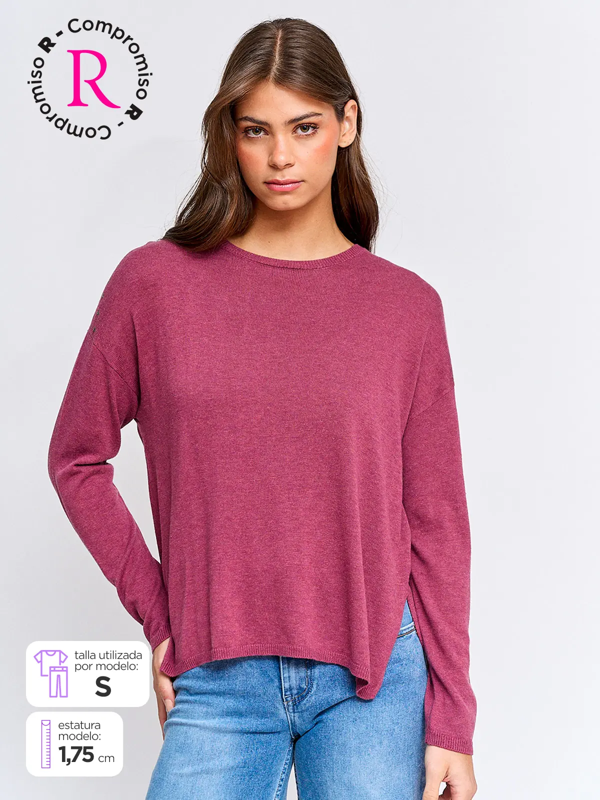SWEATER MUJER TATIENNE CUELLO REDONDO TACHAS - 1