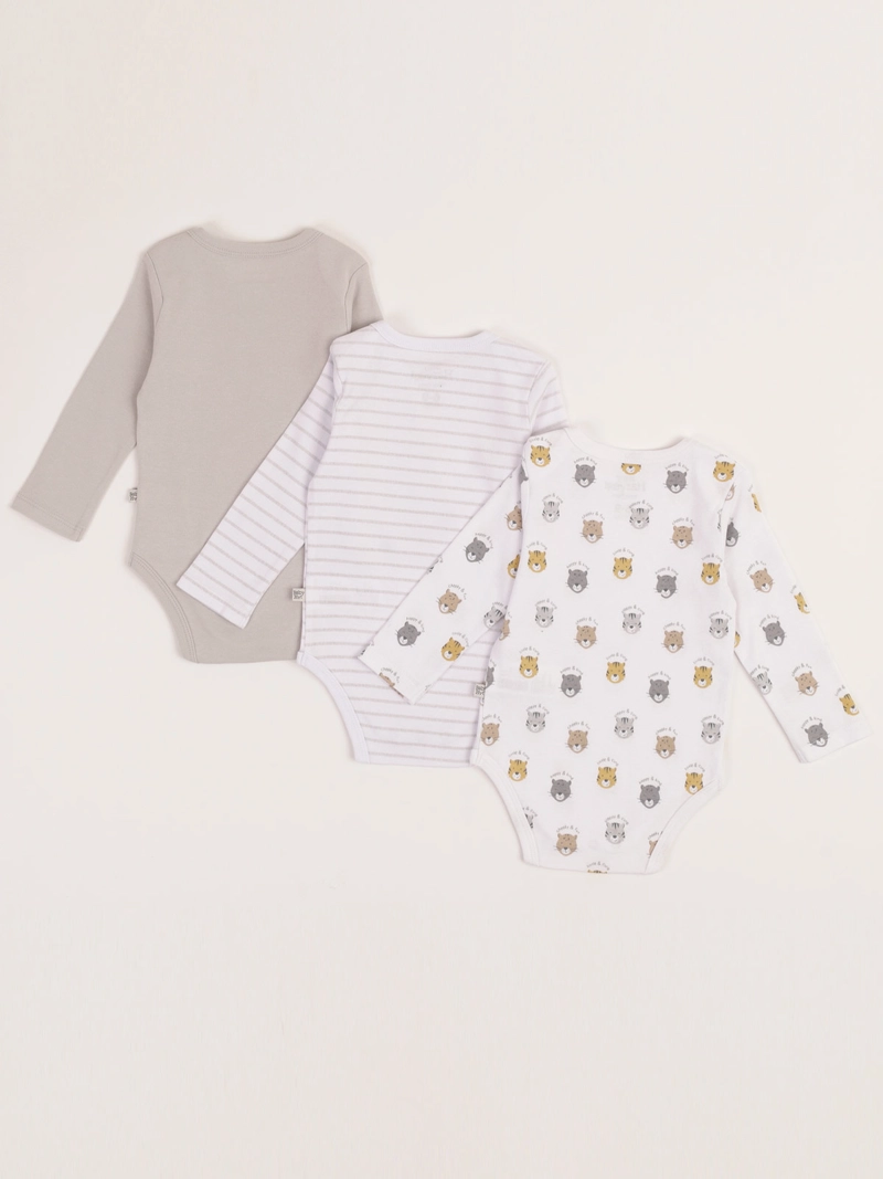 TRIPACK BODIES ALGODÓN NIÑO BABY HARVEST COLORES - 2