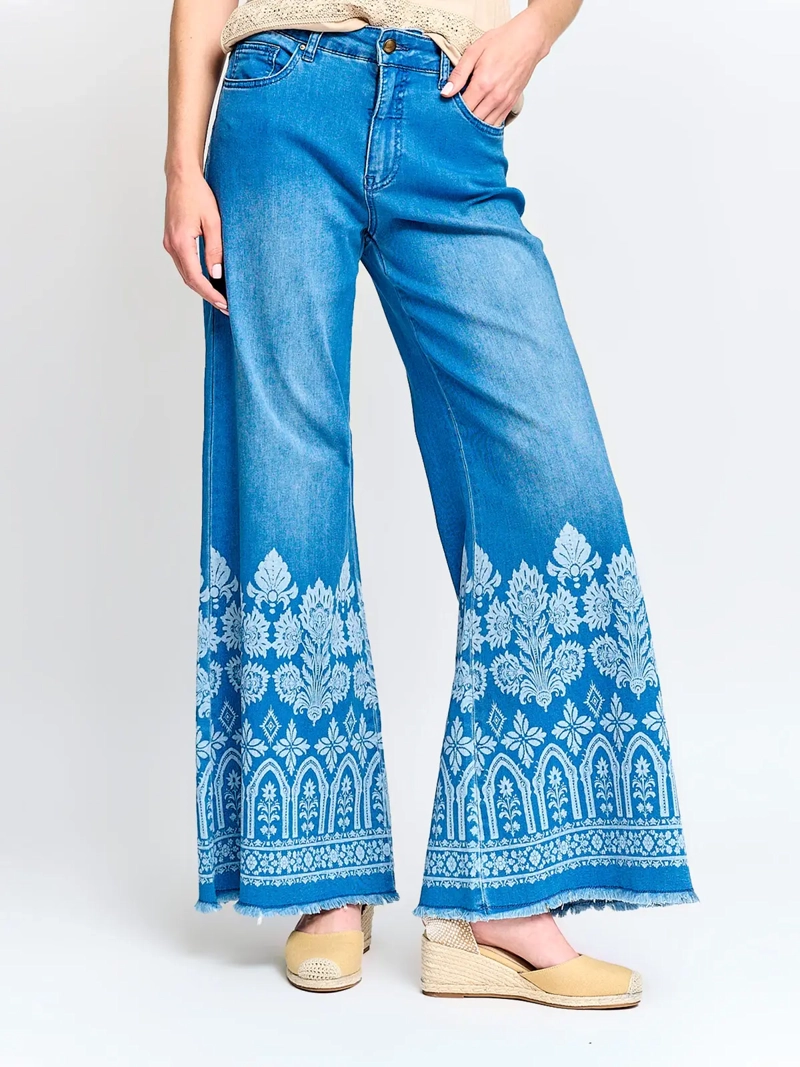 JEANS MUJER TATIENNE ALGODÓN WIDE LEG - 2