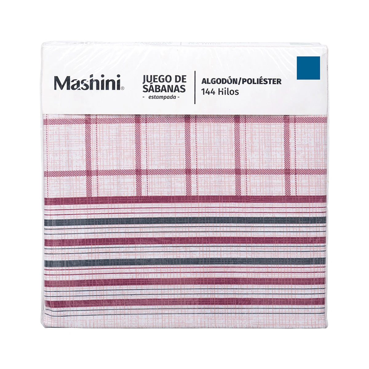 JUEGO DE SÁBANAS MASHINI ESTAMPADA 144 HILOS 1.5 PLAZAS TARTAN - 5