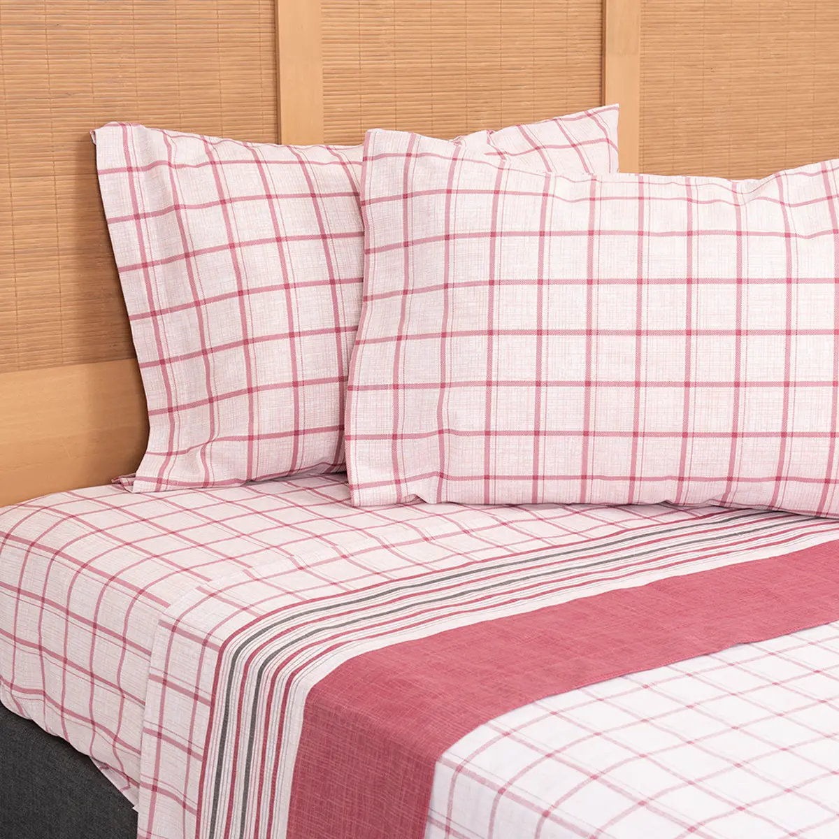 JUEGO DE SÁBANAS MASHINI ESTAMPADA 144 HILOS KING TARTAN - 3