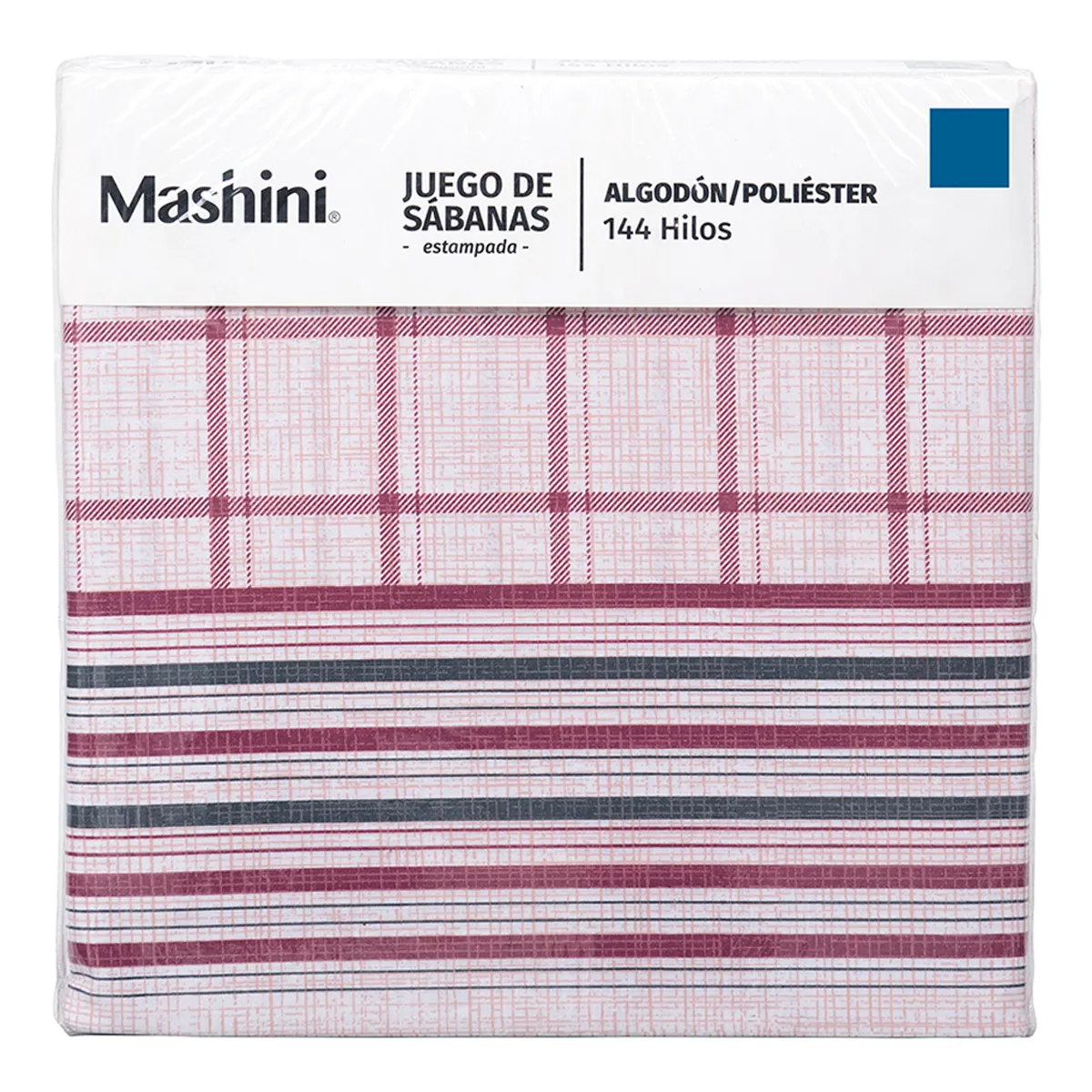 JUEGO DE SÁBANAS MASHINI ESTAMPADA 144 HILOS KING TARTAN - 5