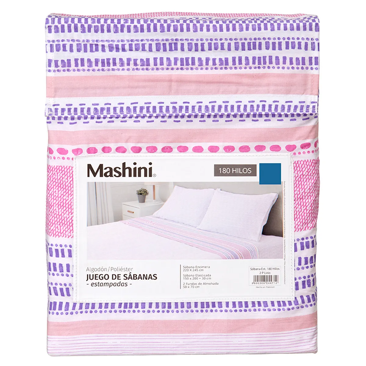 JUEGO DE SÁBANAS MASHINI 180 HILOS 1.5 PLAZAS LIRIO - 5