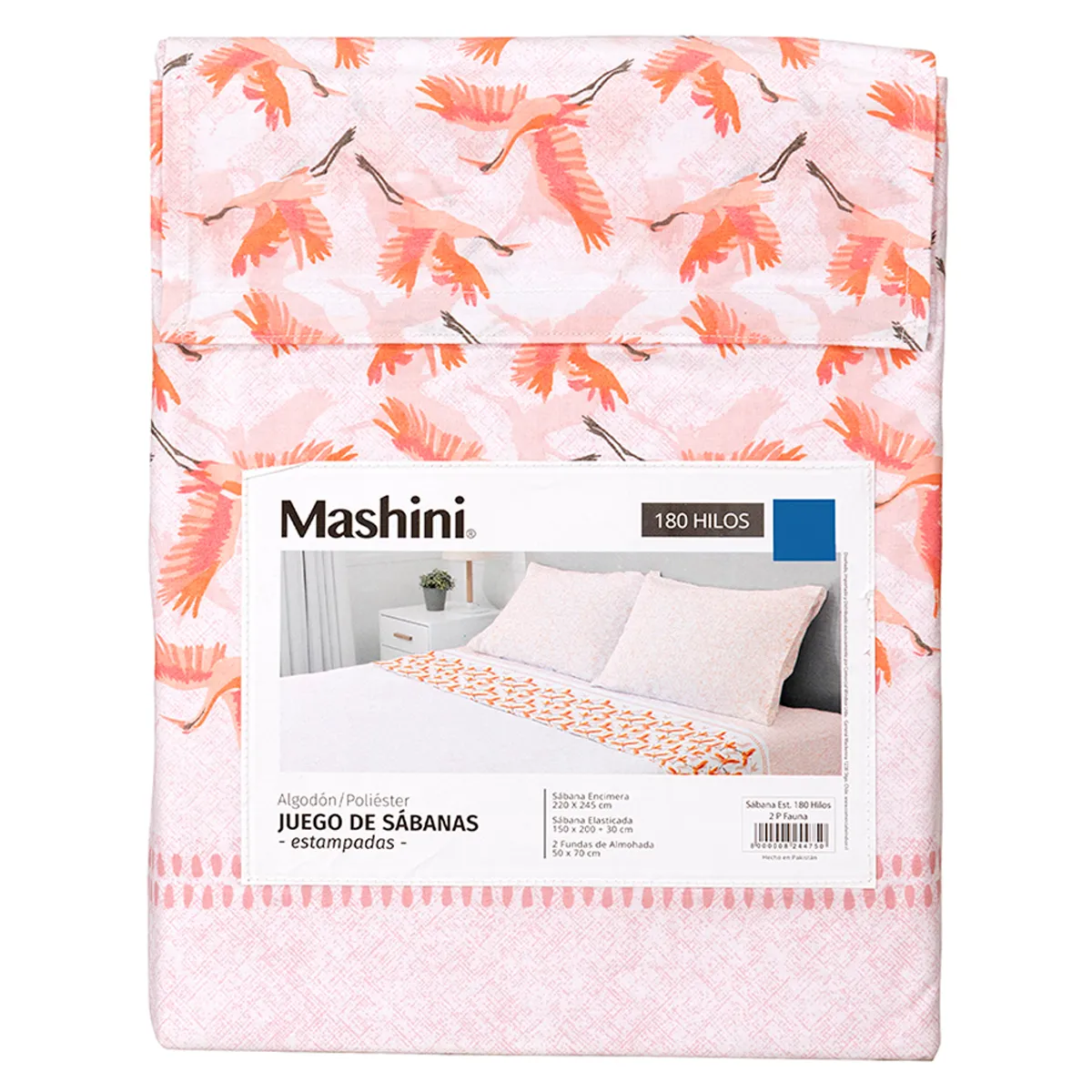 JUEGO DE SÁBANAS MASHINI 180 HILOS 2 PLAZAS FAUNA - 5