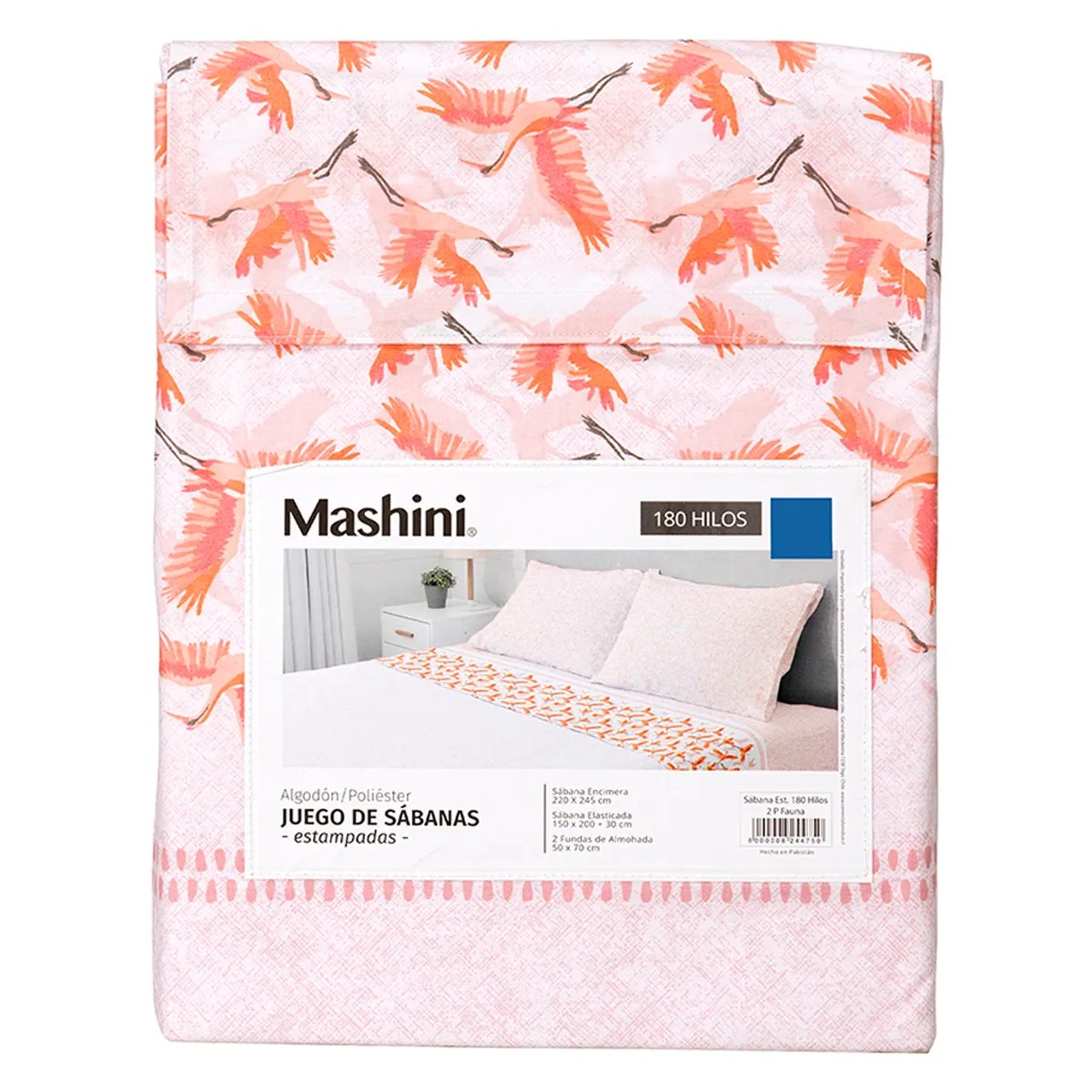 JUEGO DE SÁBANAS MASHINI 180 HILOS KING FAUNA - 5