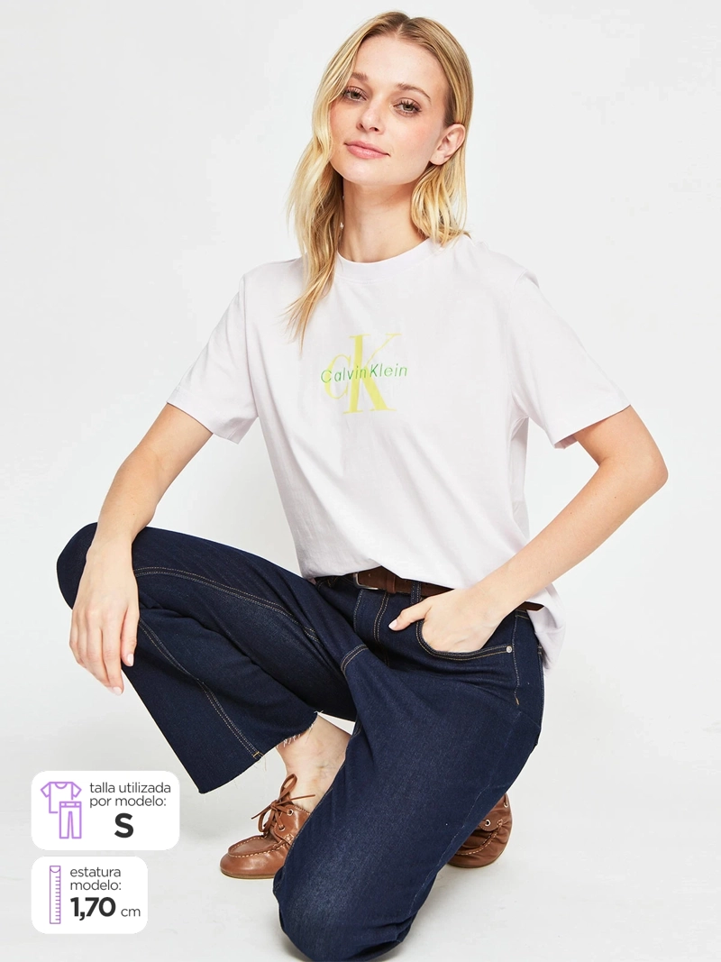 POLERA MUJER CALVIN KLEIN ALGODÓN  - 1