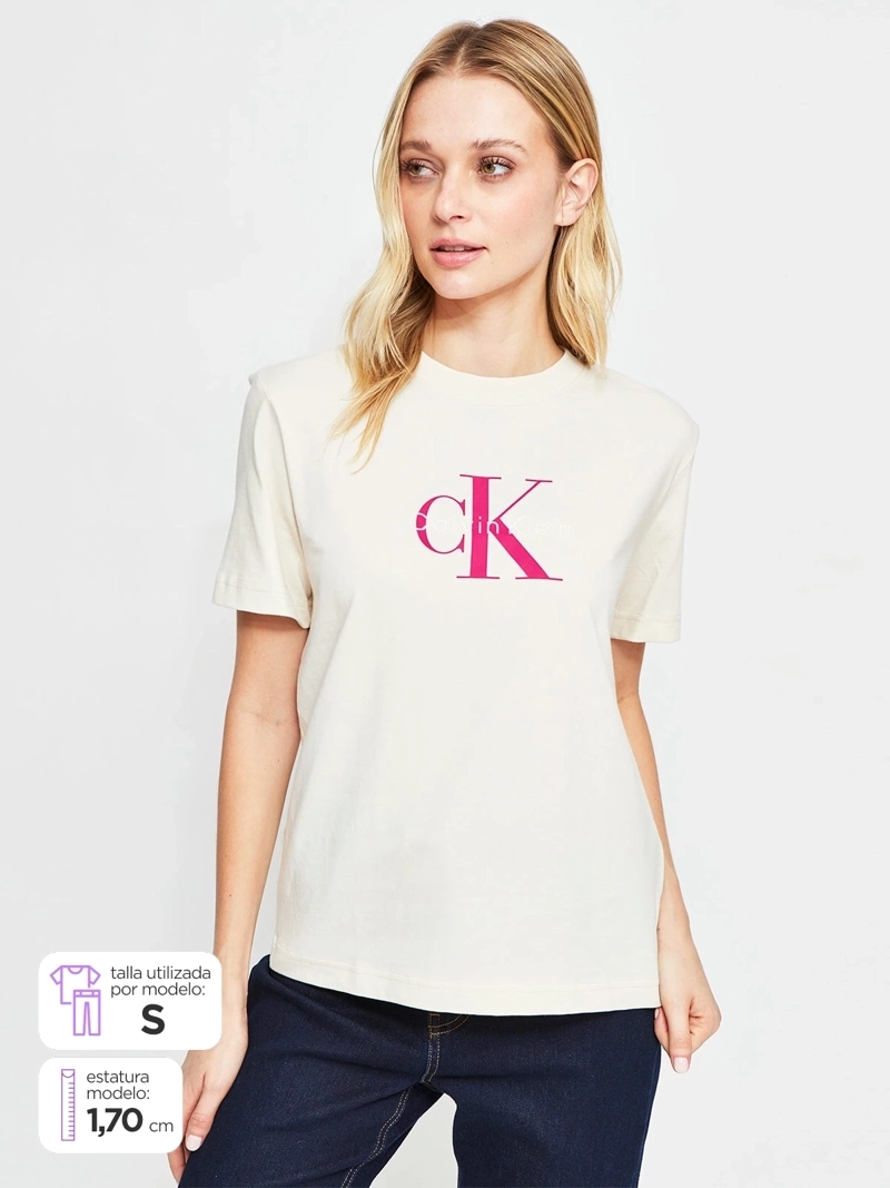 POLERA MUJER CALVIN KLEIN ALGODÓN  - 1