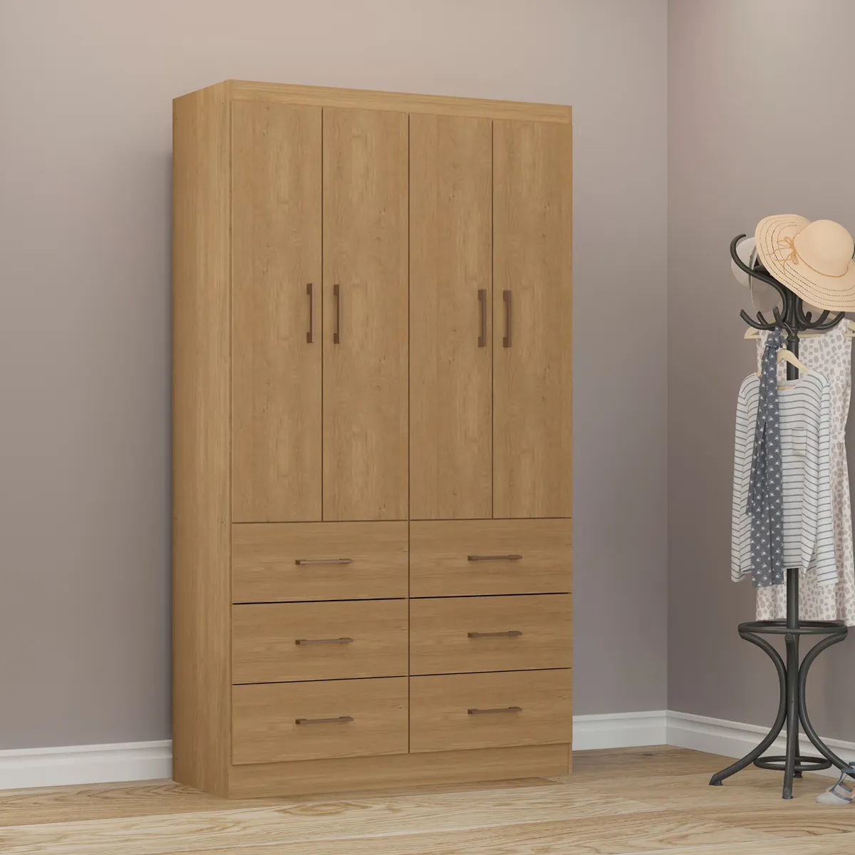 CLOSET EXIT DAKAR 4P 6C ROBLE - 4