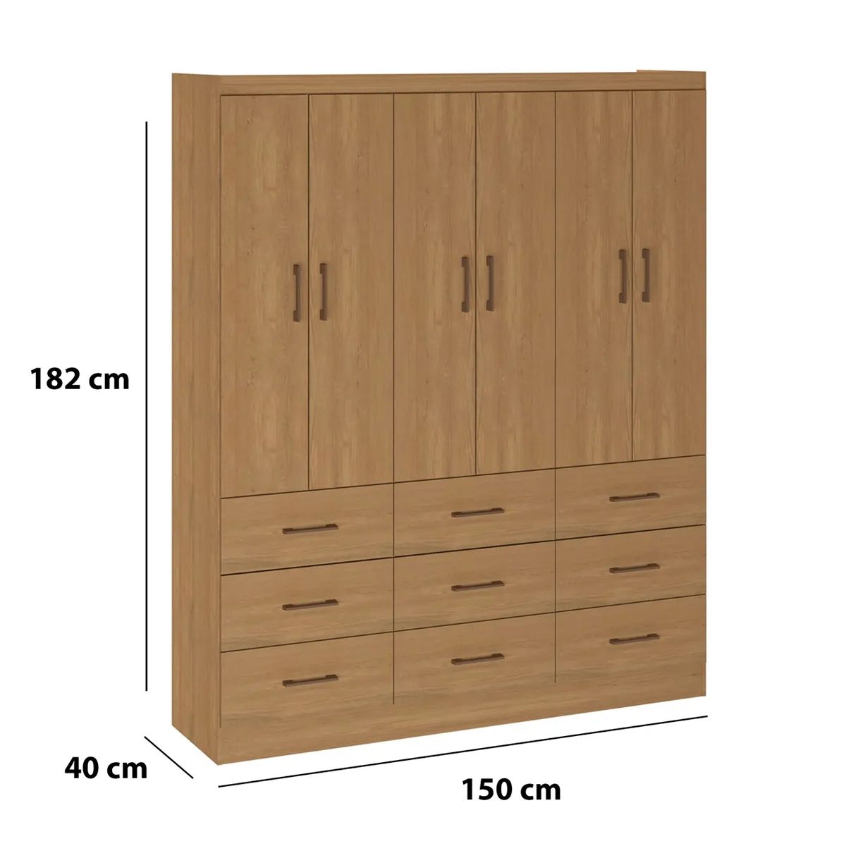 CLOSET EXIT DAKAR 6P 9C ROBLE - 3