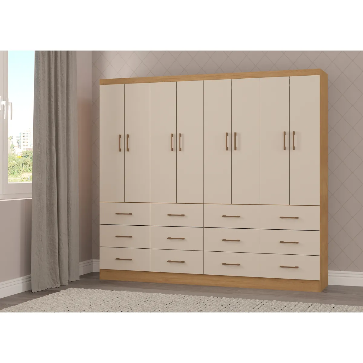 CLOSET EXIT DAKAR 8P 12C CHAMPAGNE ROBLE - 5
