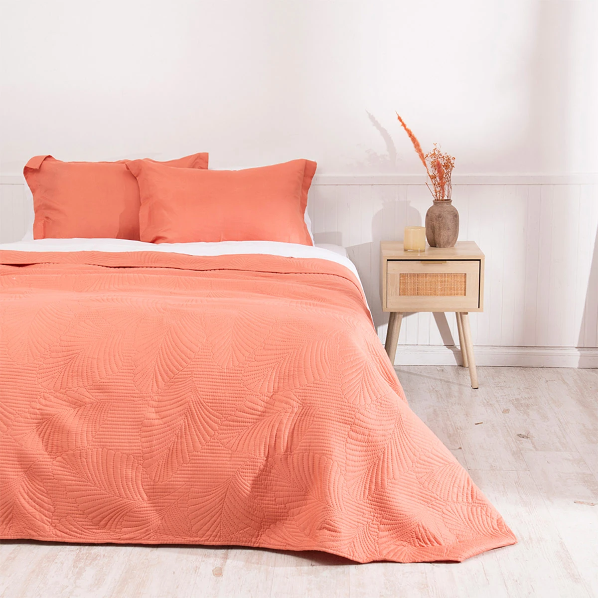 QUILT MASHINI CORDOBA LISO KING NARANJO - 1