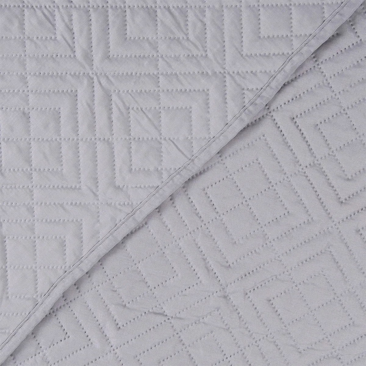 QUILT MASHINI CORDOBA LISO 1.5 PLAZAS GRIS - 3