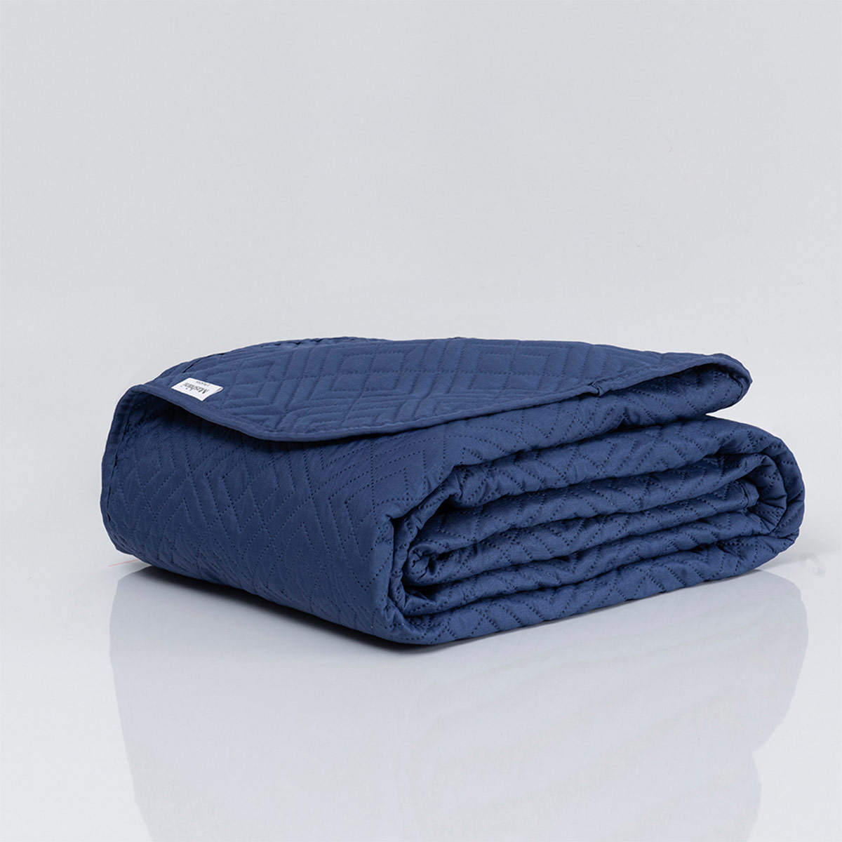 QUILT MASHINI CORDOBA LISO 2 PLAZAS AZUL - 4