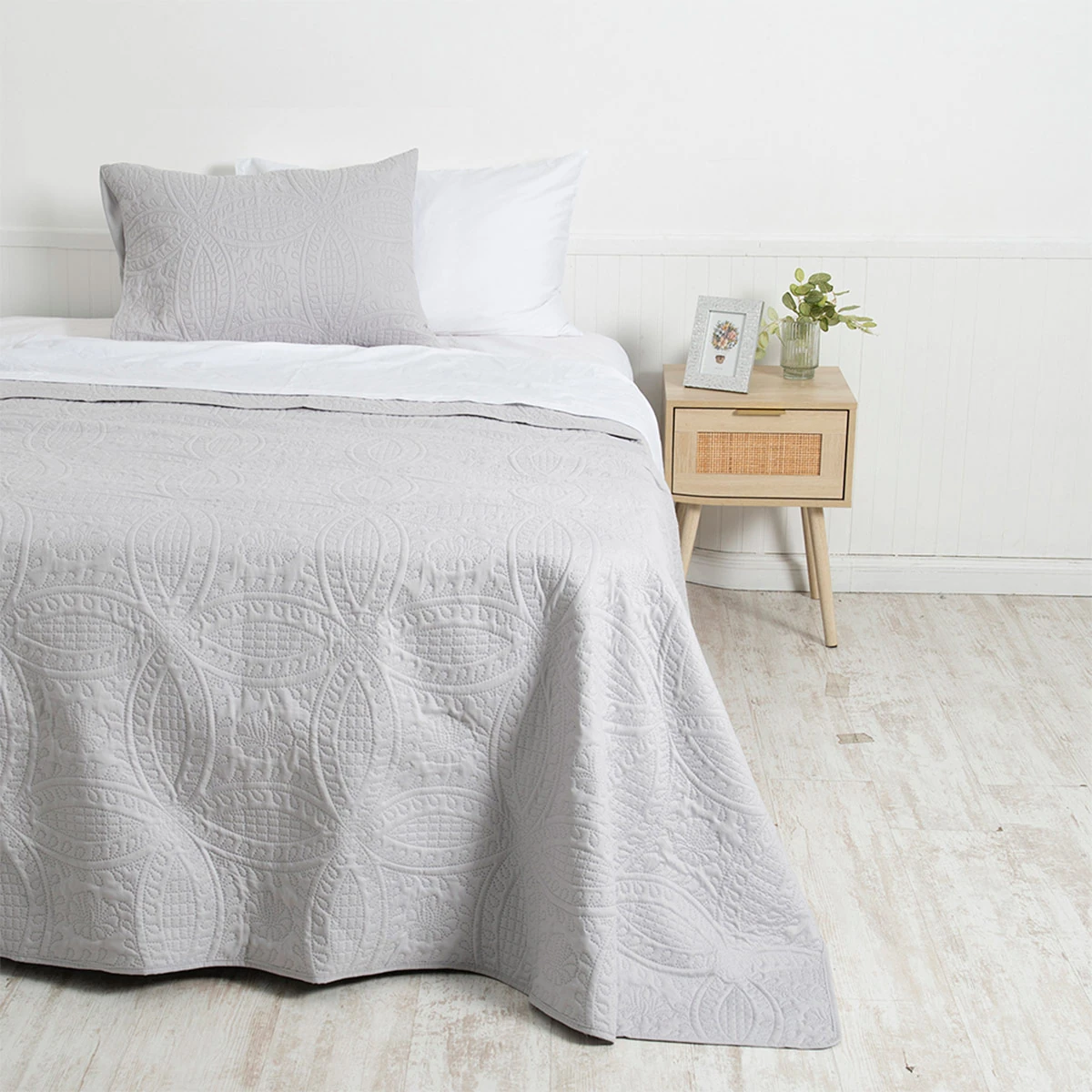 QUILT MASHINI PORTUGAL MF 1.5 PLAZAS GRIS - 1