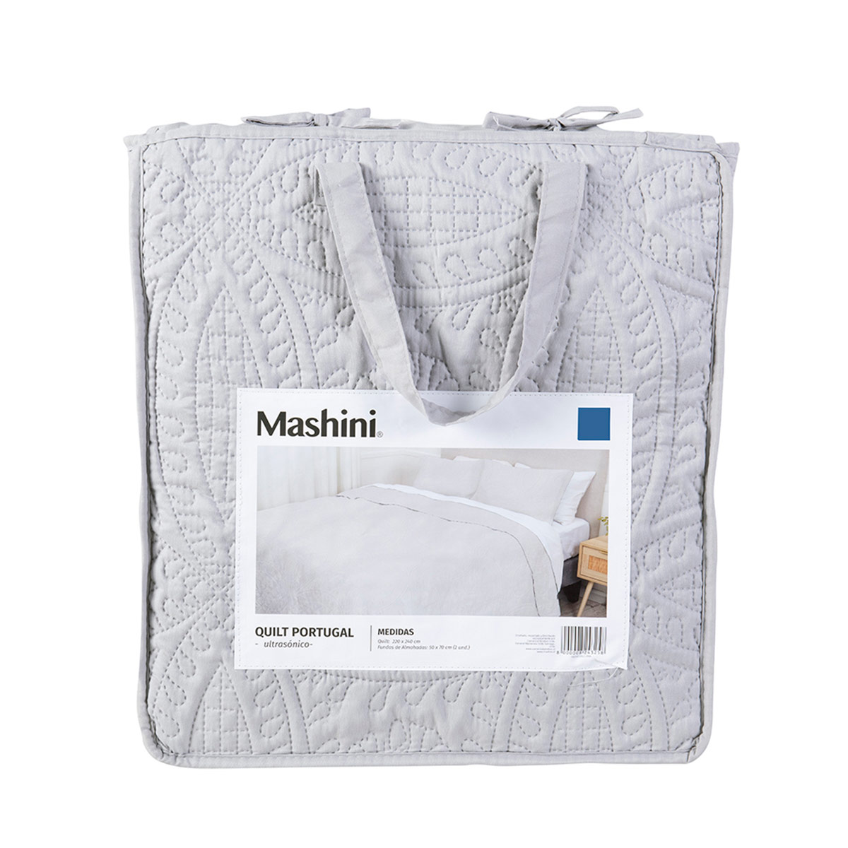 QUILT MASHINI PORTUGAL MF 1.5 PLAZAS GRIS - 5