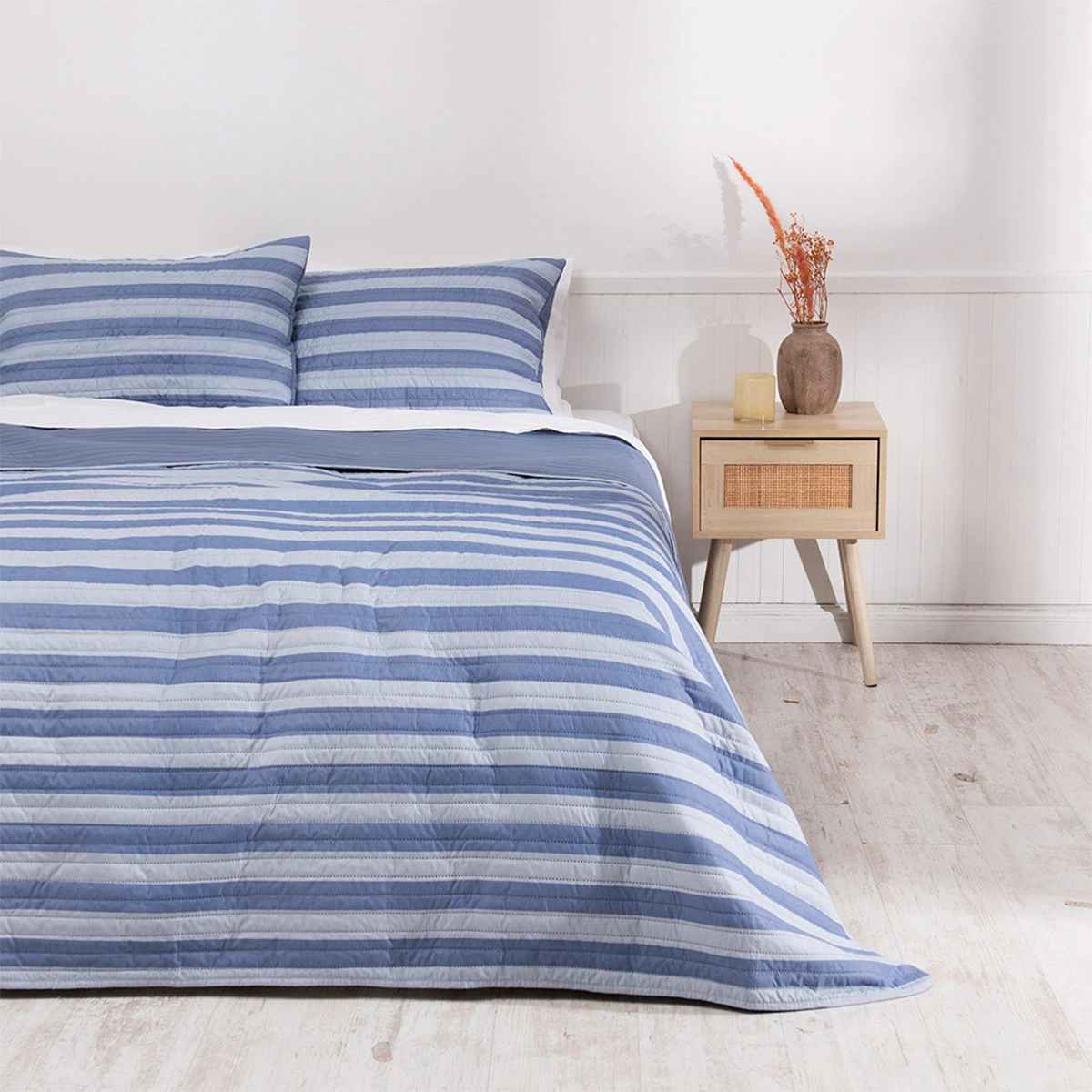 QUILT MASHINI BARCELONA 2 PLAZAS AZUL - 1