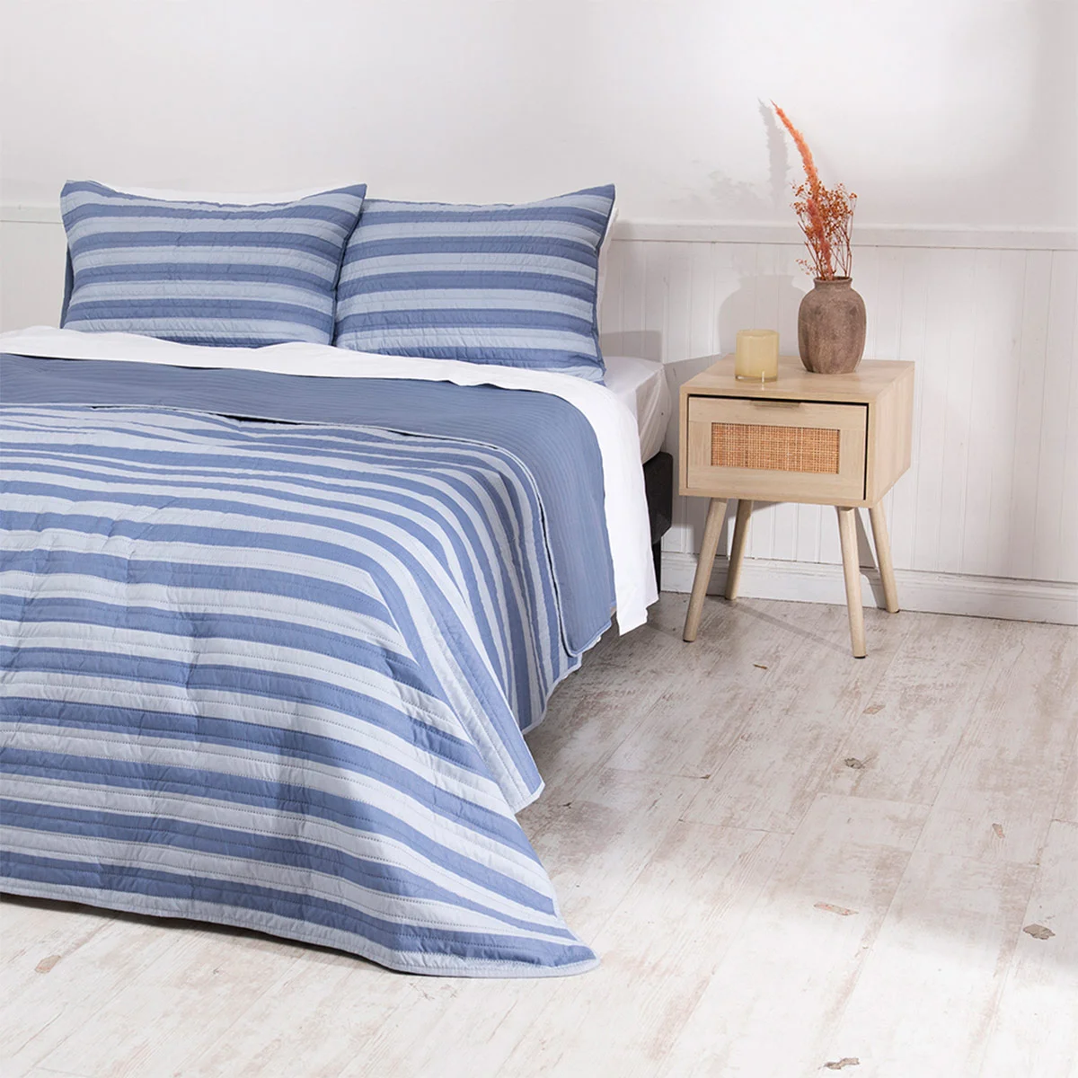 QUILT MASHINI BARCELONA 2 PLAZAS AZUL - 3