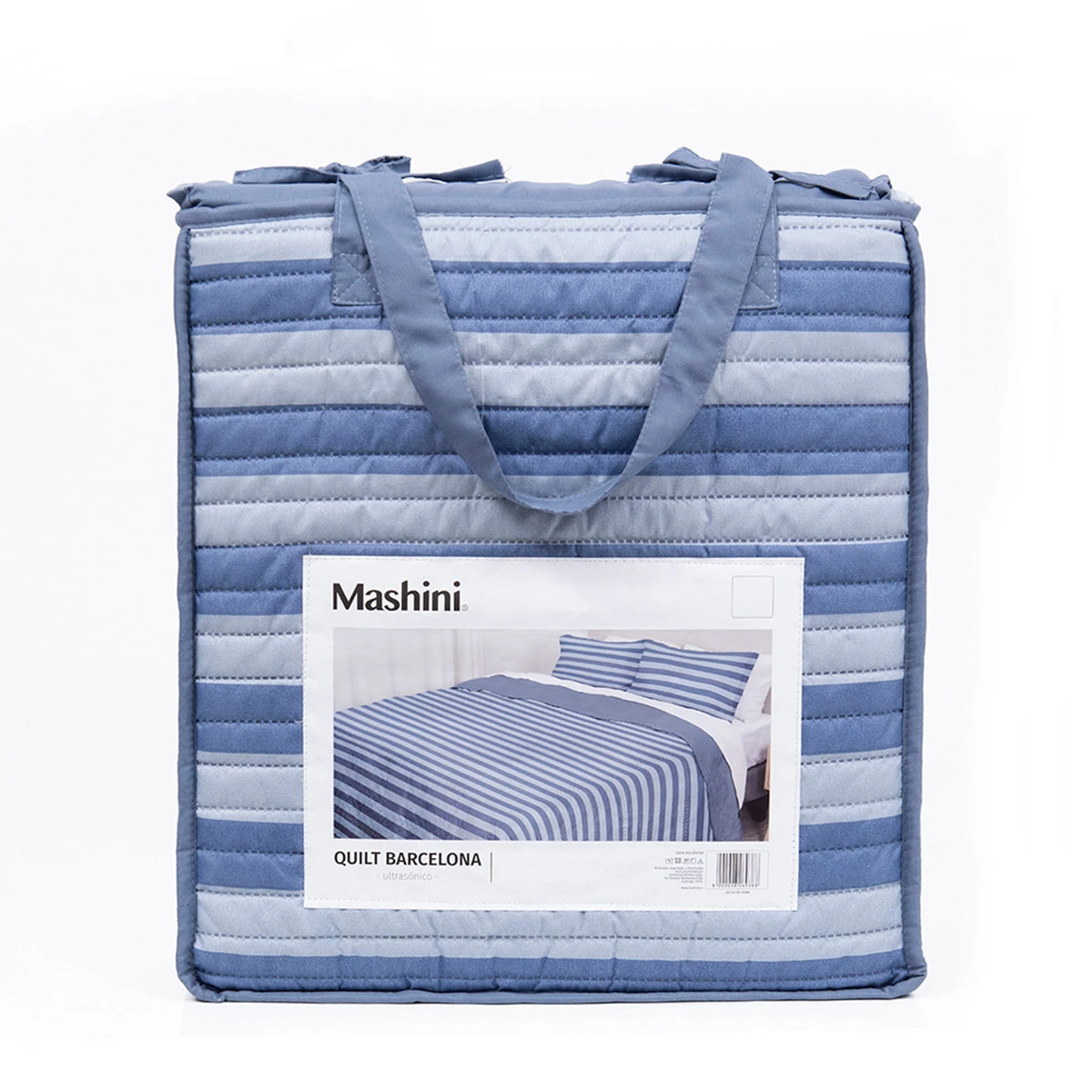 QUILT MASHINI BARCELONA 2 PLAZAS AZUL - 5