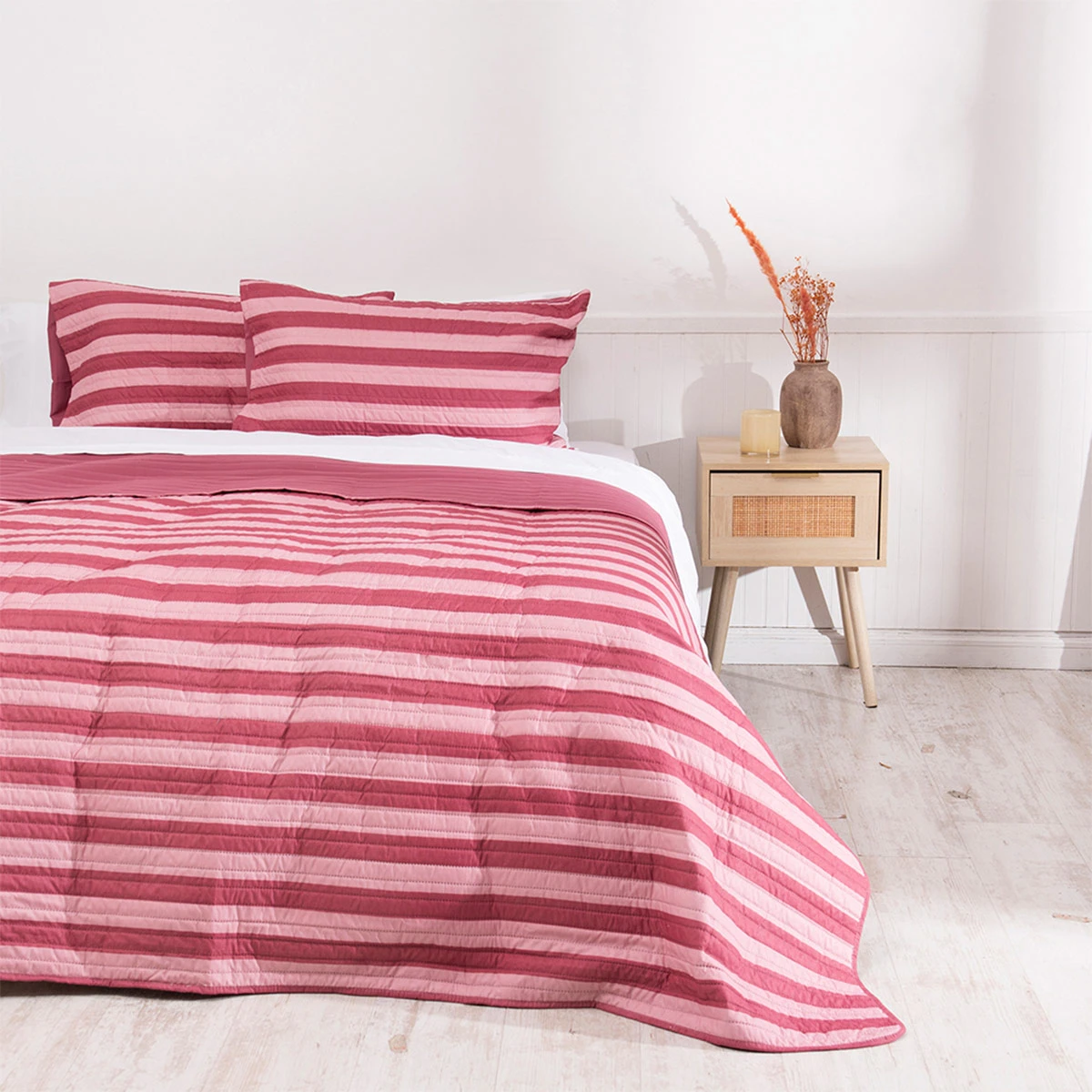 QUILT MASHINI BARCELONA 2 PLAZAS ROSADO - 1