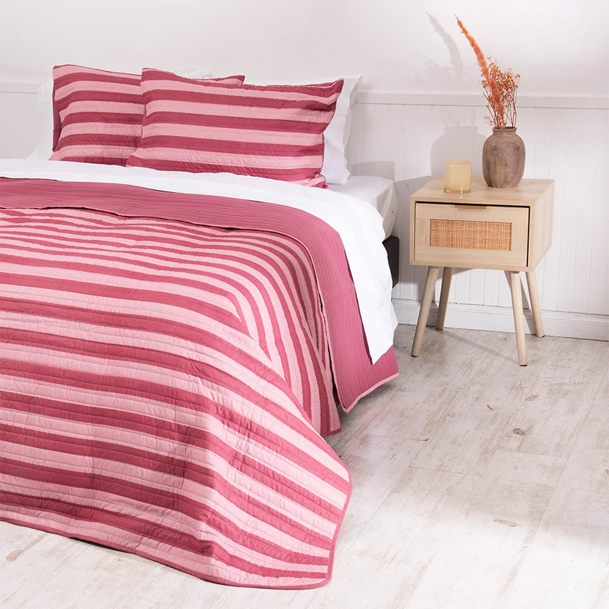 QUILT MASHINI BARCELONA 2 PLAZAS ROSADO - 3