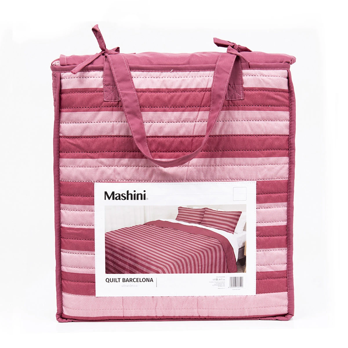 QUILT MASHINI BARCELONA 2 PLAZAS ROSADO - 5