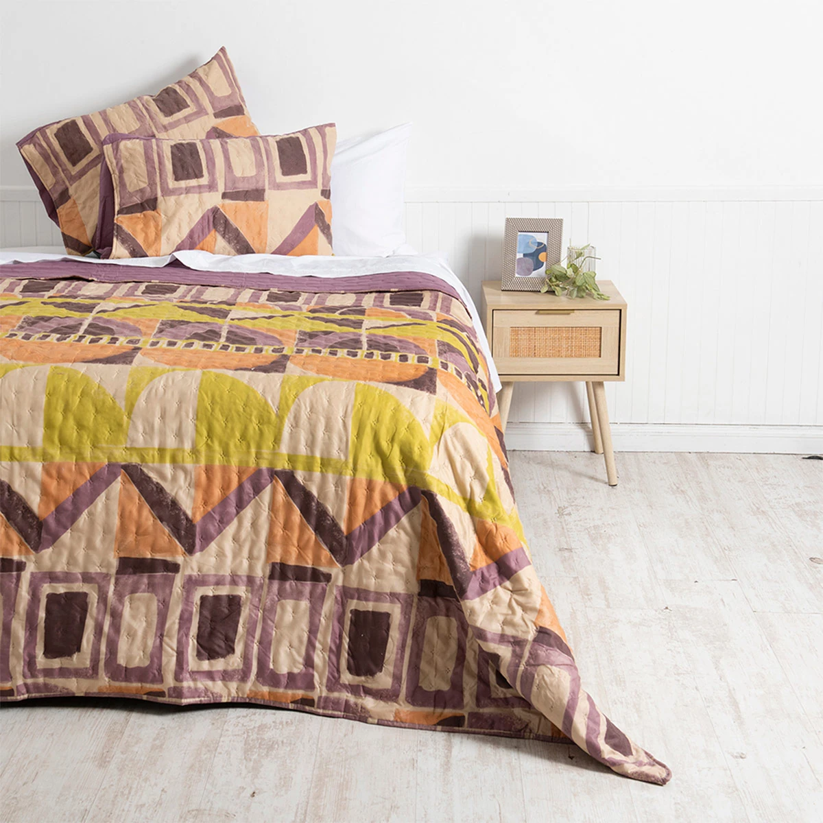 QUILT MASHINI TOLEDO MF ESTAMPADO 2 PLAZAS ETNICO - 1