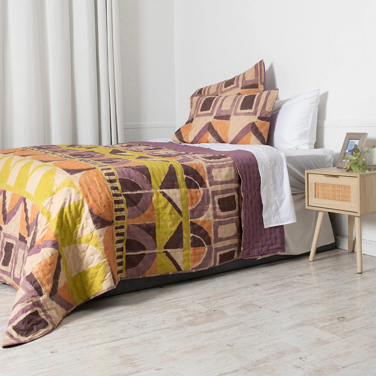 QUILT MASHINI TOLEDO MF ESTAMPADO 2 PLAZAS ETNICO - 2