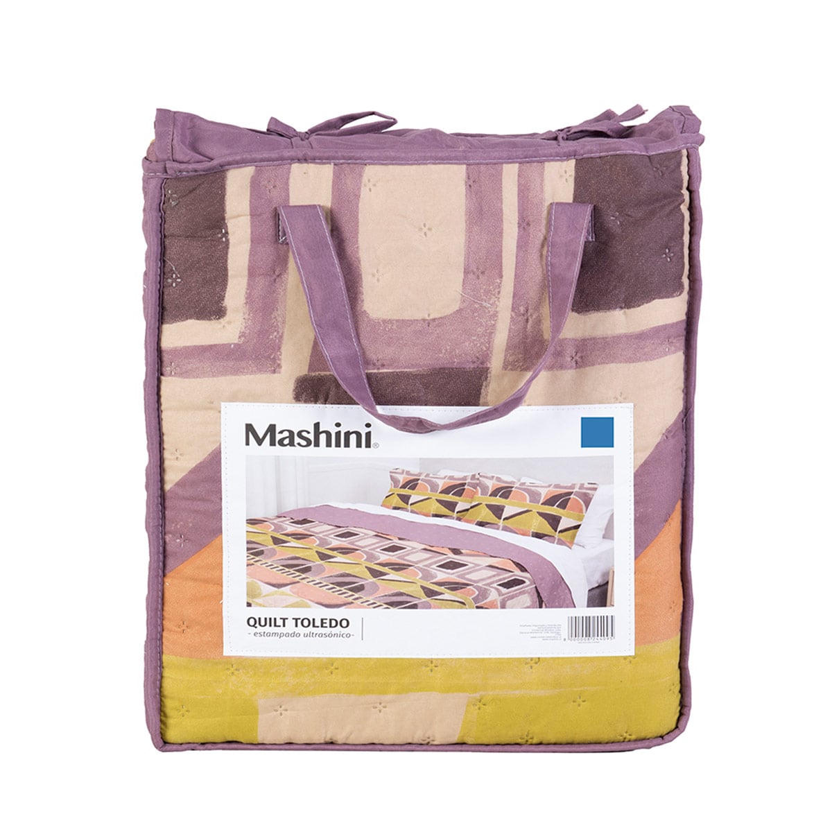QUILT MASHINI TOLEDO MF ESTAMPADO 2 PLAZAS ETNICO - 5
