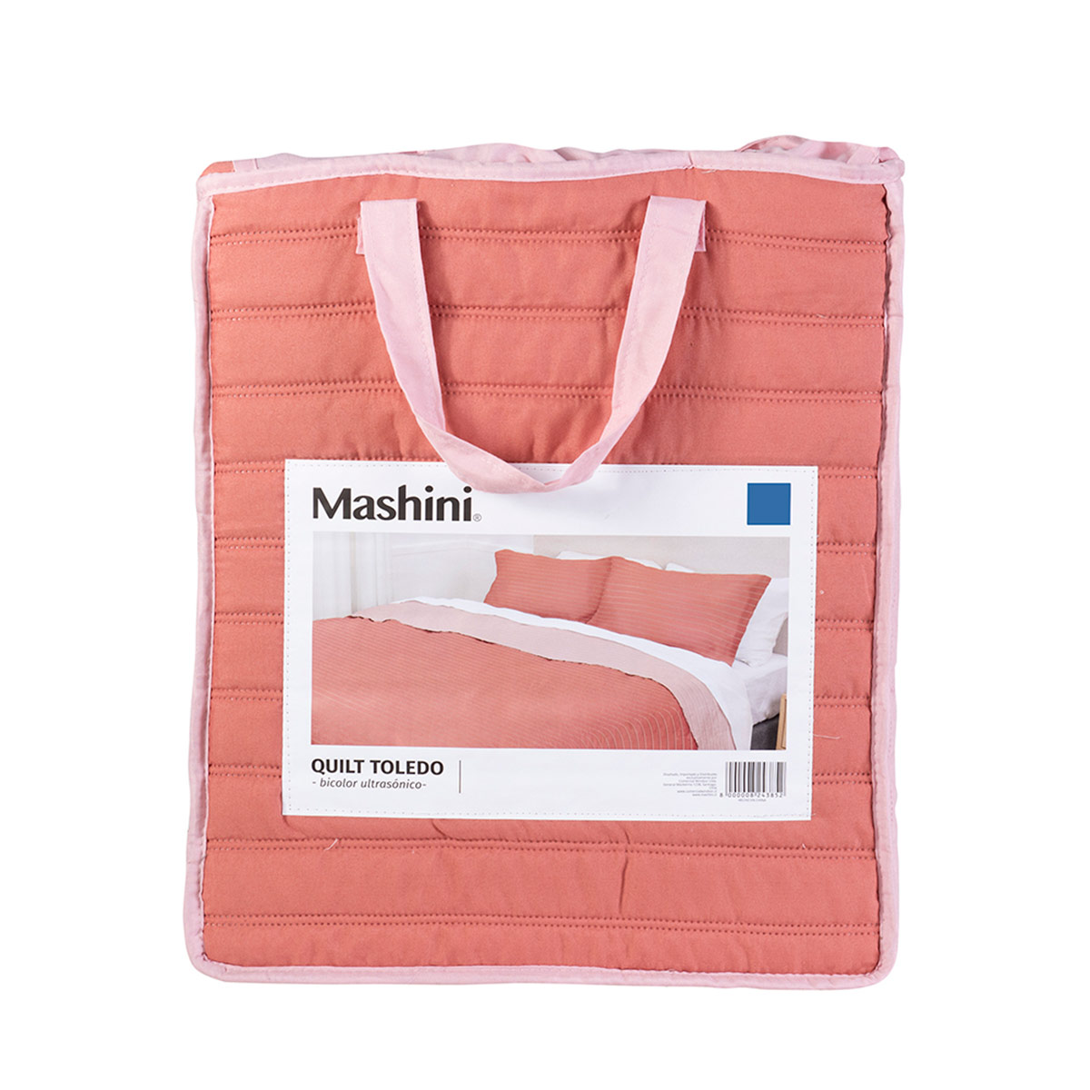 QUILT MASHINI TOLEDO MF 2 PLAZAS TERRACOTA/ROSADO - 5
