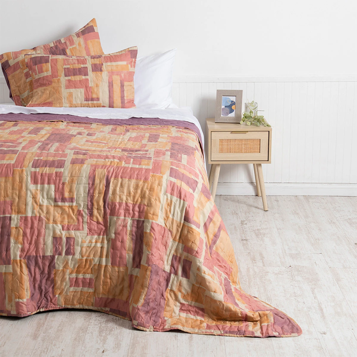 QUILT MASHINI TOLEDO MF ESTAMPADO KING CUBE - 1