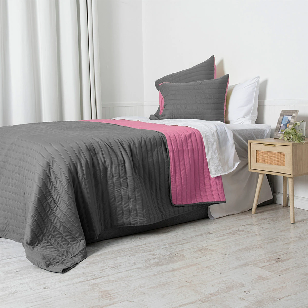 QUILT MASHINI TOLEDO MF KING VERDE/ROSADO - 2