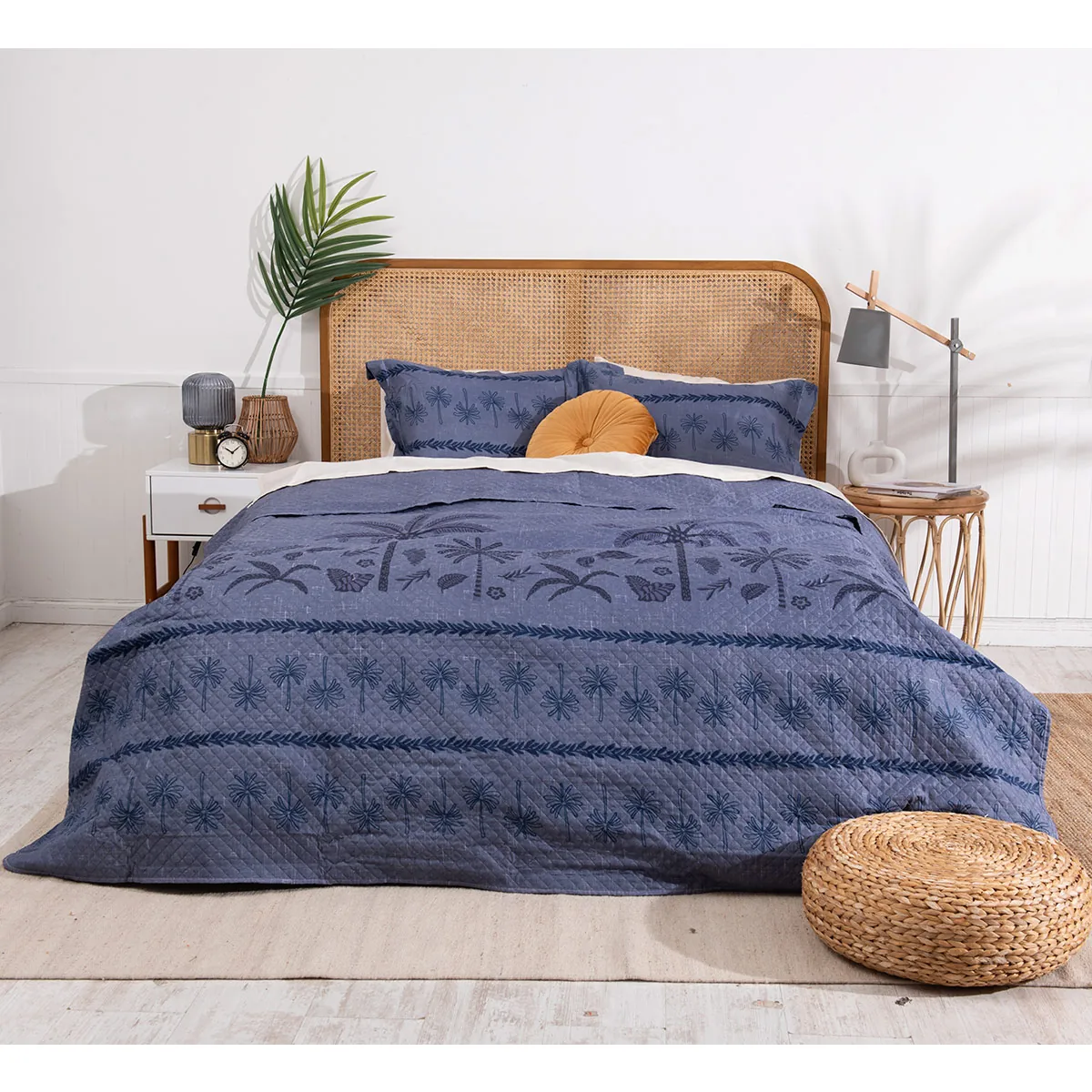 QUILT MASHINI CORDOBA ESTAMPADO 1.5 PLAZAS VEGETACION - 1