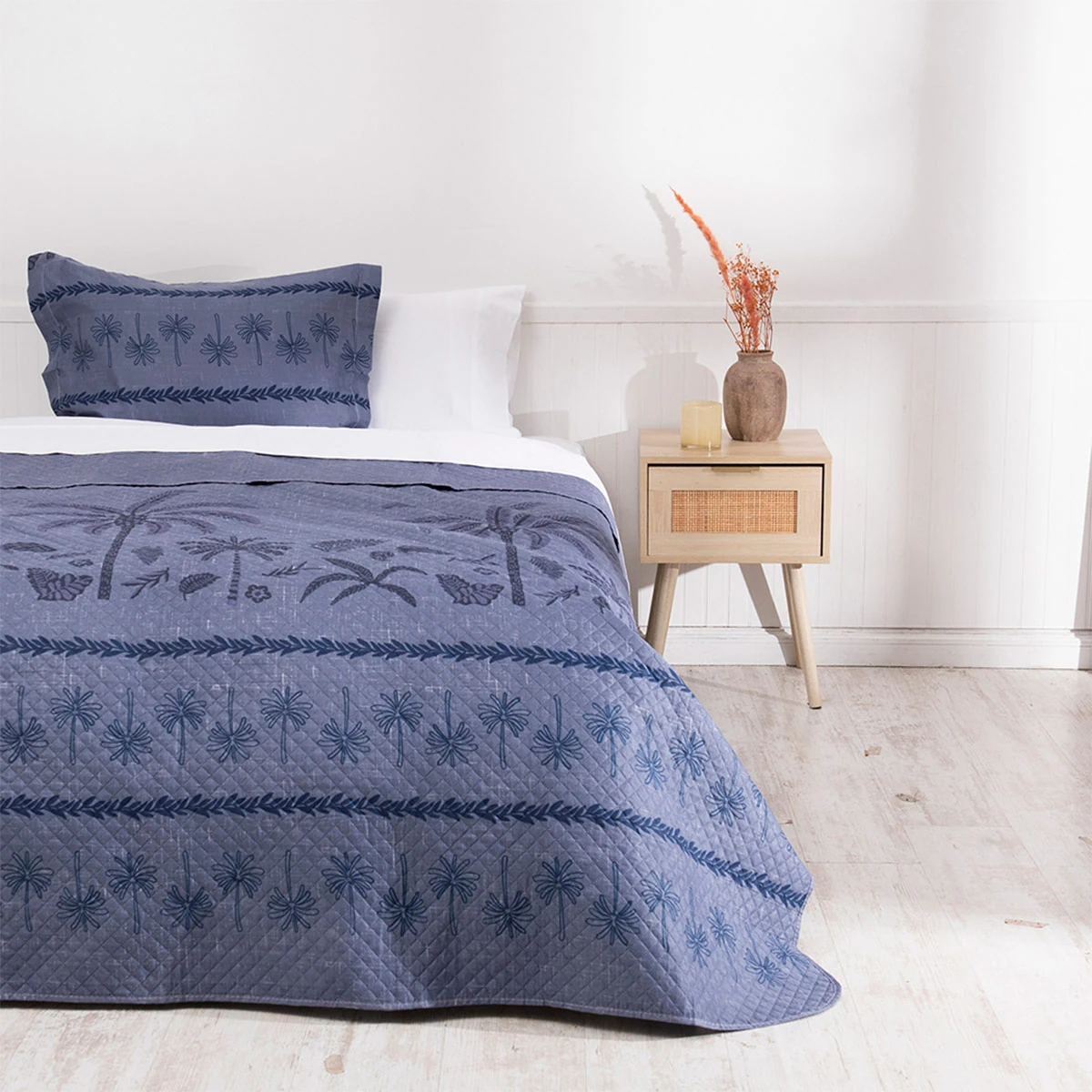 QUILT MASHINI CORDOBA ESTAMPADO 1.5 PLAZAS VEGETACION - 2