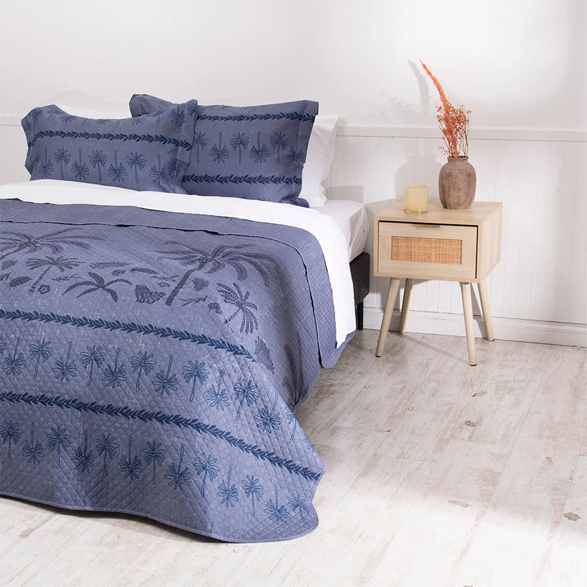 QUILT MASHINI CORDOBA ESTAMPADO 1.5 PLAZAS VEGETACION - 3