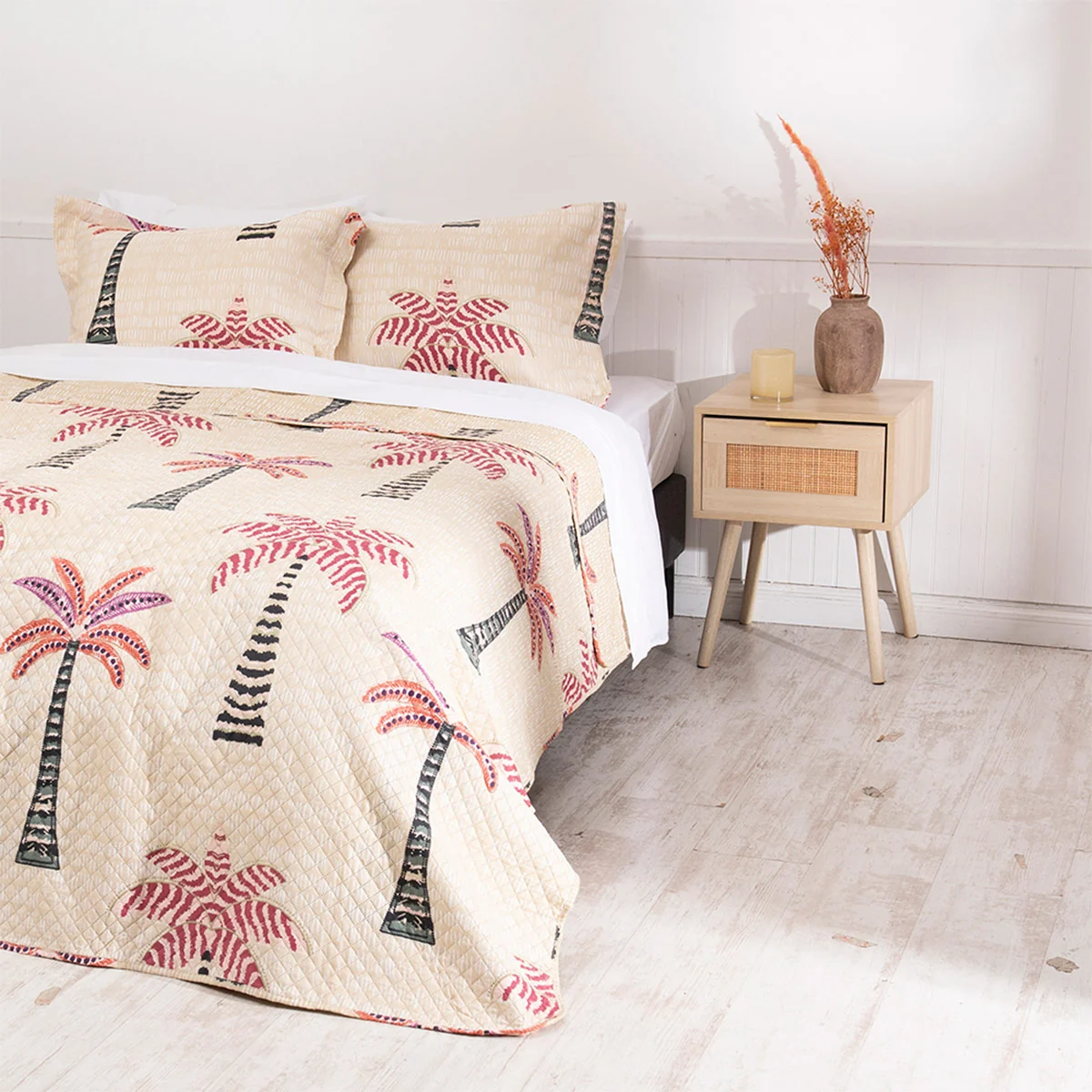 QUILT MASHINI CORDOBA ESTAMPADO 1.5 PLAZAS PALM - 2