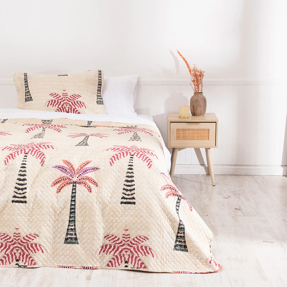 QUILT MASHINI CORDOBA ESTAMPADO 1.5 PLAZAS PALM - 3