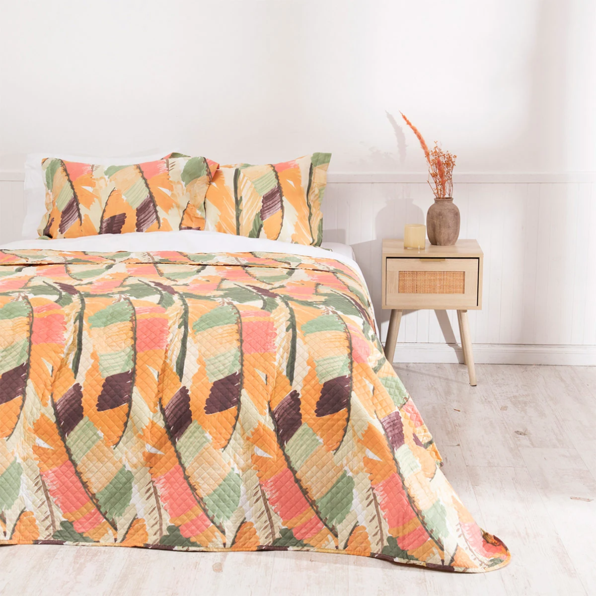 QUILT MASHINI CORDOBA ESTAMPADO 2 PLAZAS PLUMAS - 2