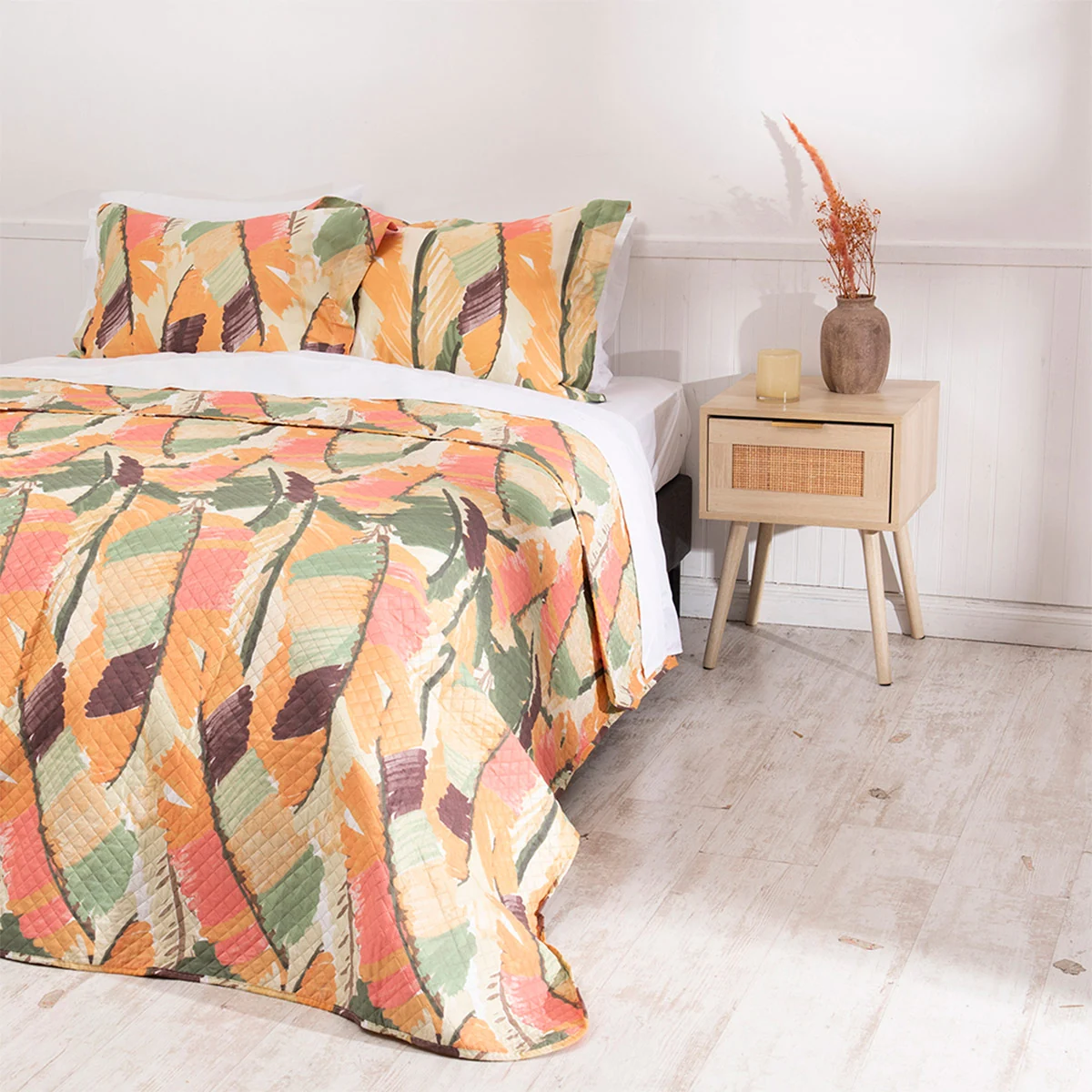 QUILT MASHINI CORDOBA ESTAMPADO 2 PLAZAS PLUMAS - 3