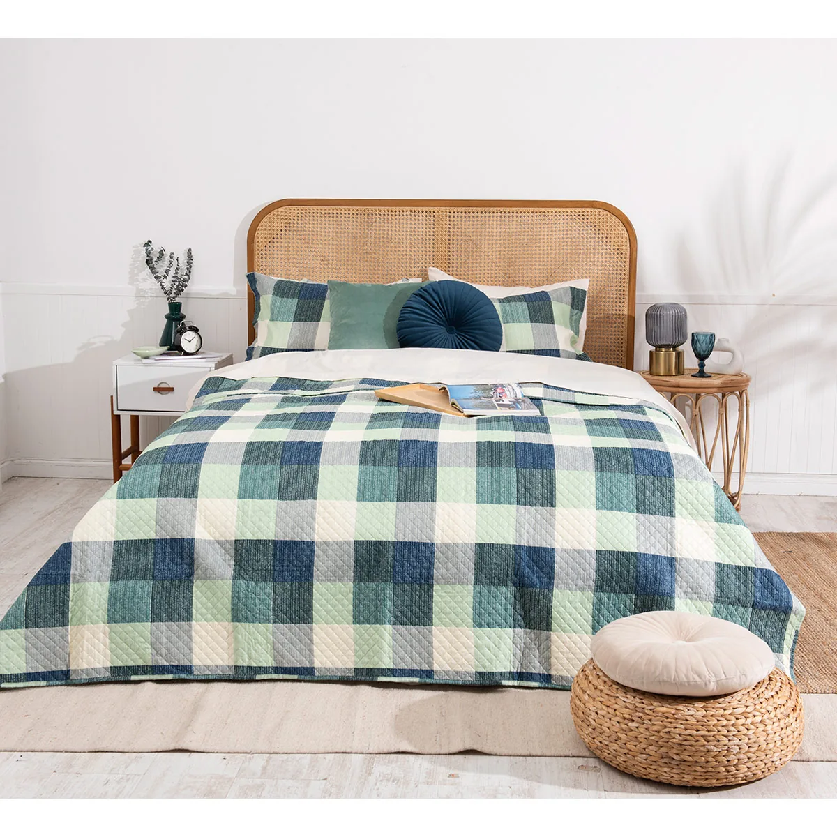 QUILT MASHINI CORDOBA ESTAMPADO 2 PLAZAS ROMANA - 1