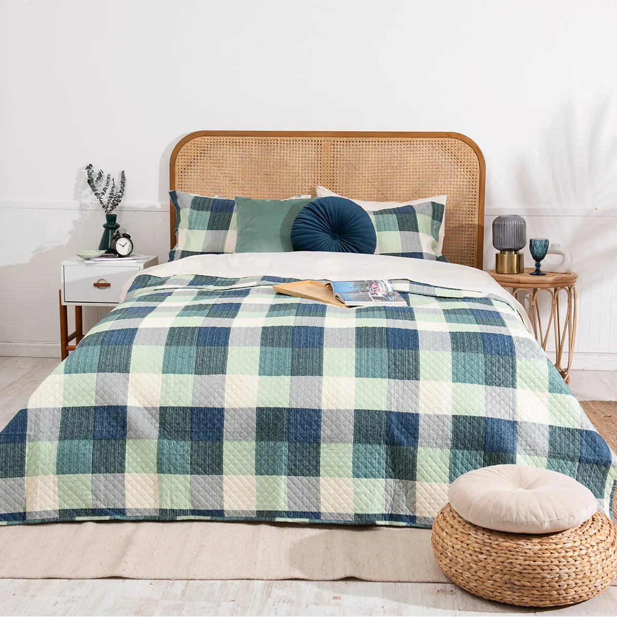 QUILT MASHINI CORDOBA ESTAMPADO KING ROMANA - 1