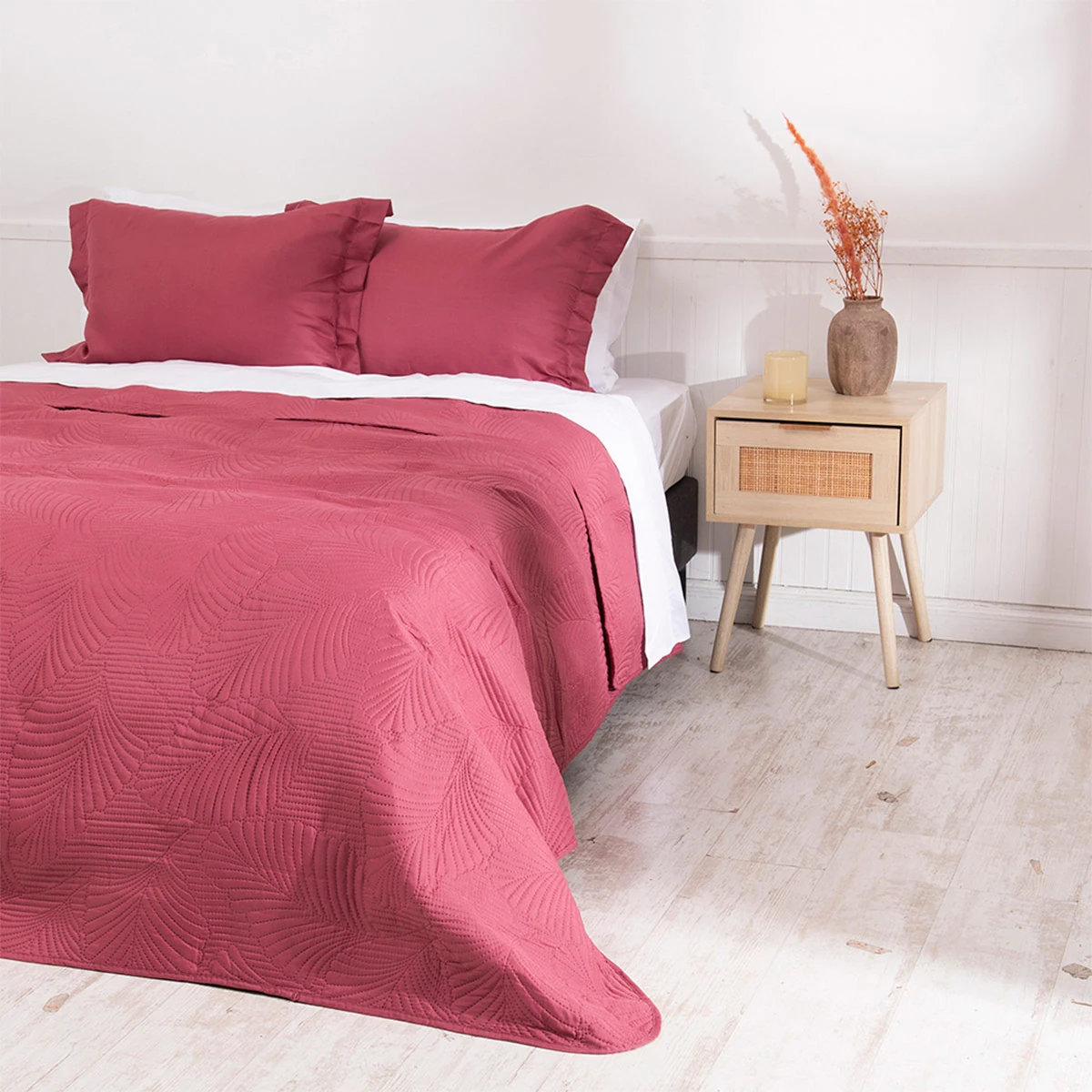 QUILT MASHINI CORDOBA LISA 1.5 PLAZAS BURDEO - 2
