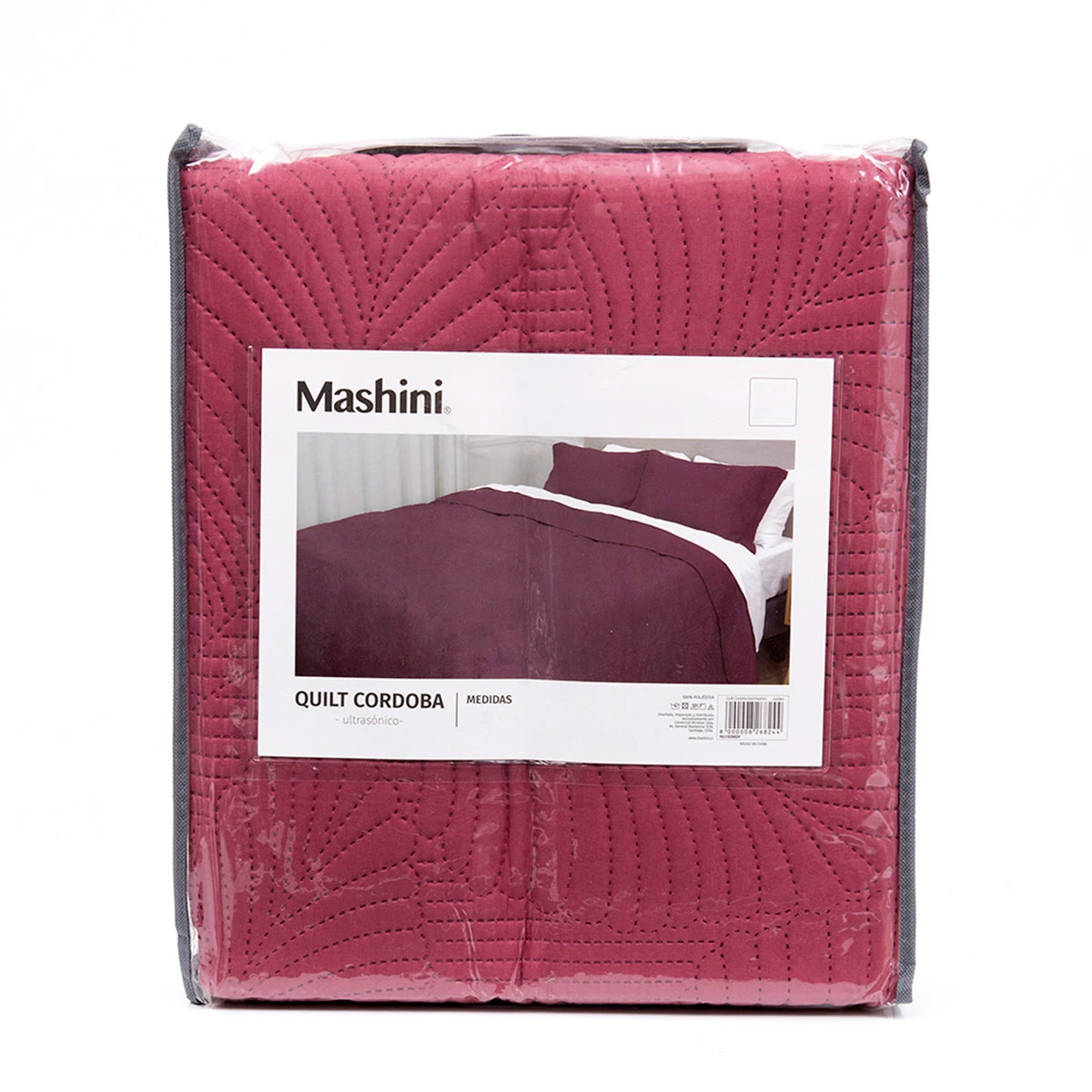 QUILT MASHINI CORDOBA LISA 1.5 PLAZAS BURDEO - 5