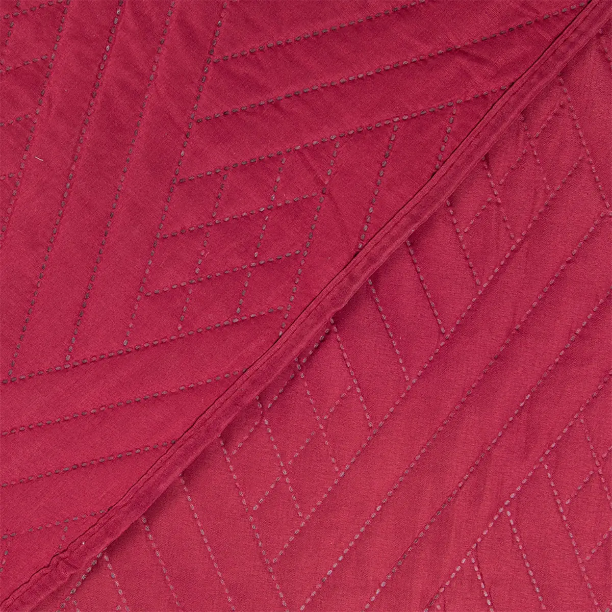 SET QUILT LISO + SÁBANA LISA MASHINI KING ROJO - 3