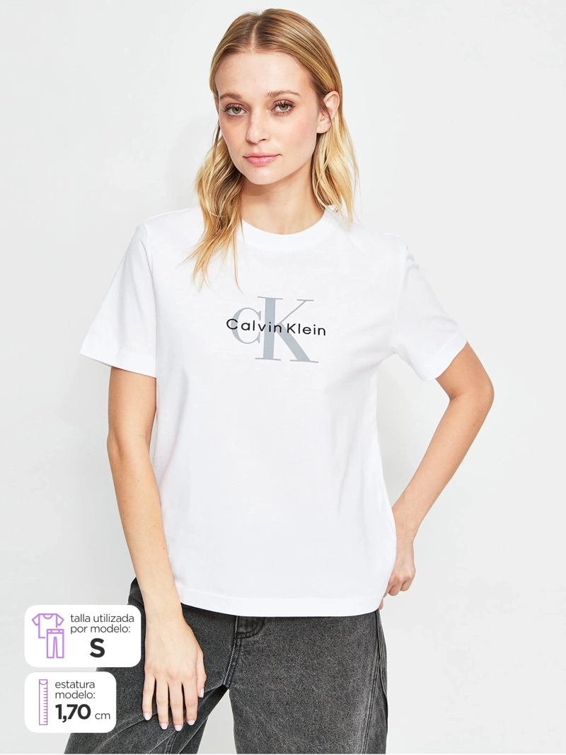 POLERA MUJER CALVIN KLEIN ALGODÓN  - 1
