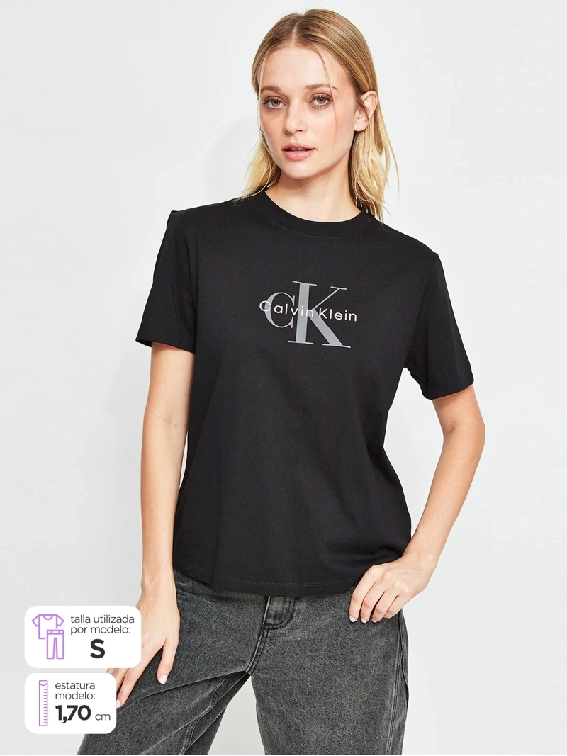 POLERA MUJER CALVIN KLEIN ALGODÓN  - 1