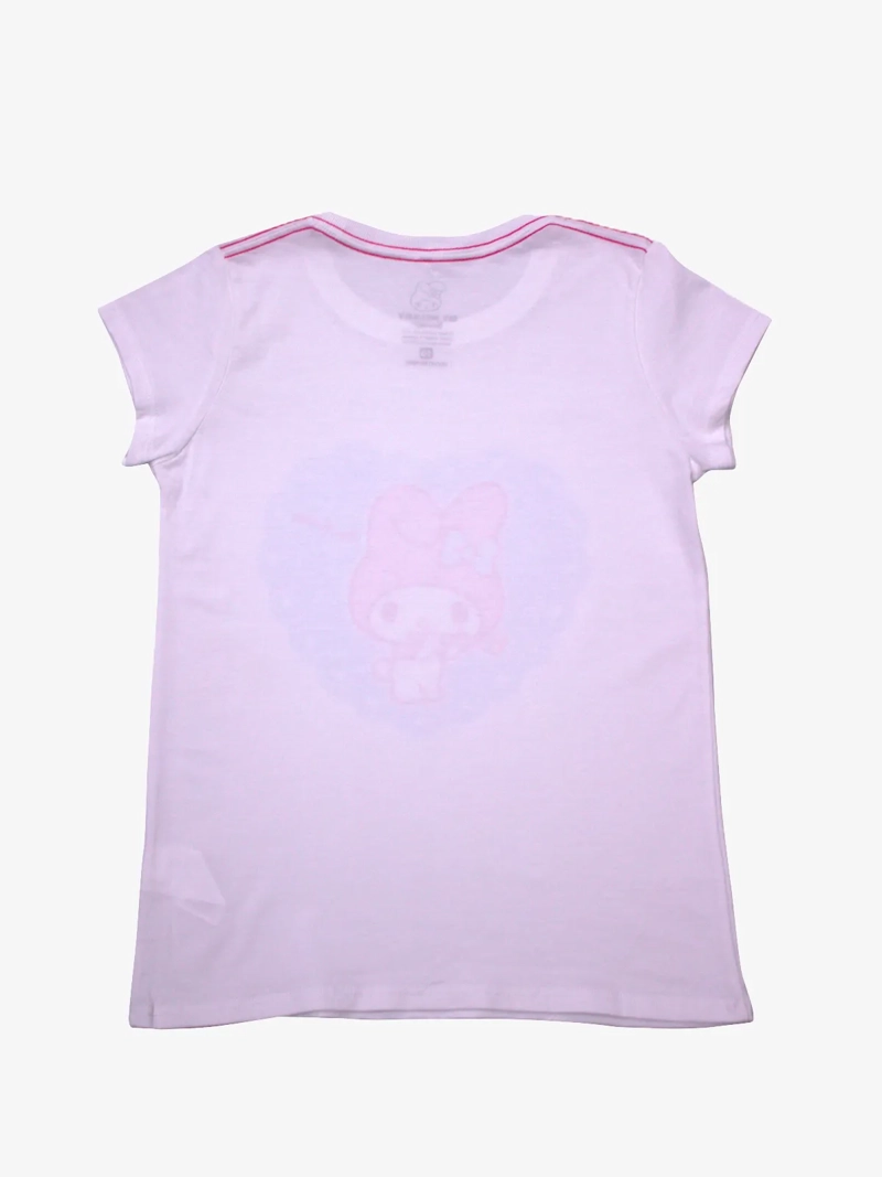 POLERA MANGA CORTA ALGODÓN NIÑA HELLO KITTY BLANCO BASIC - 2
