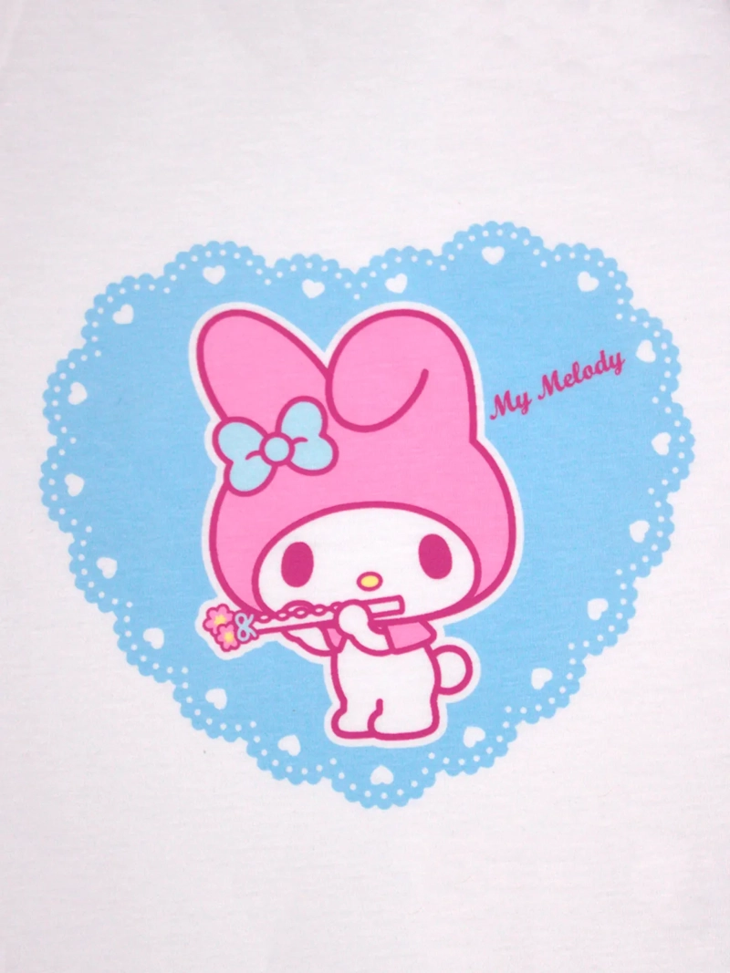 POLERA MANGA CORTA ALGODÓN NIÑA HELLO KITTY BLANCO BASIC - 3