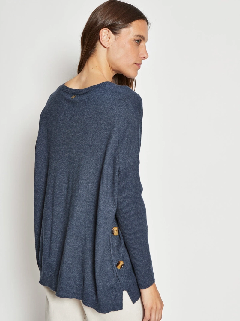 SWEATER MUJER REGATTA CUELLO EN V MANGA LARGA BOTONES - 2