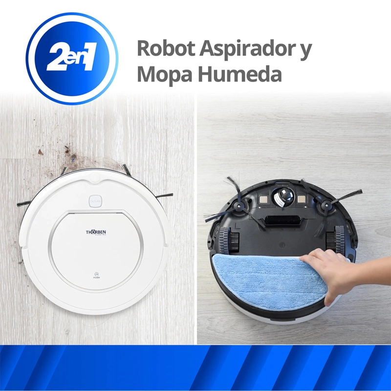 ROBOT 2 EN 1 ASPIRADORA TRAPEADOR THORBEN INALÁMBRICA DUAL T-BOT - 4